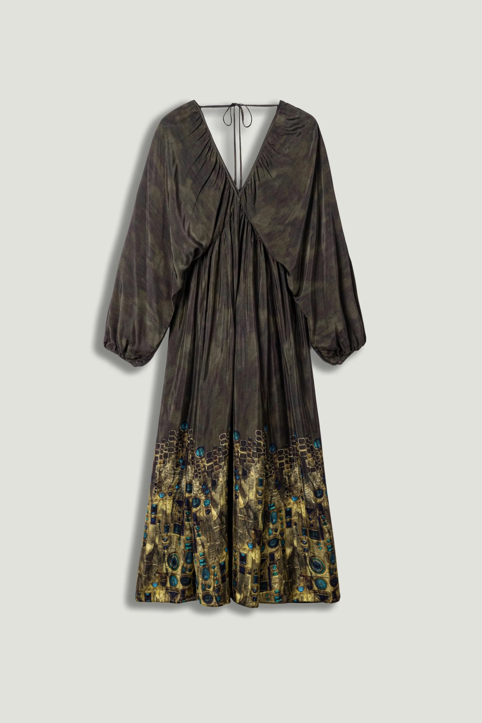 Printed Long Sleeve Maxi Dress