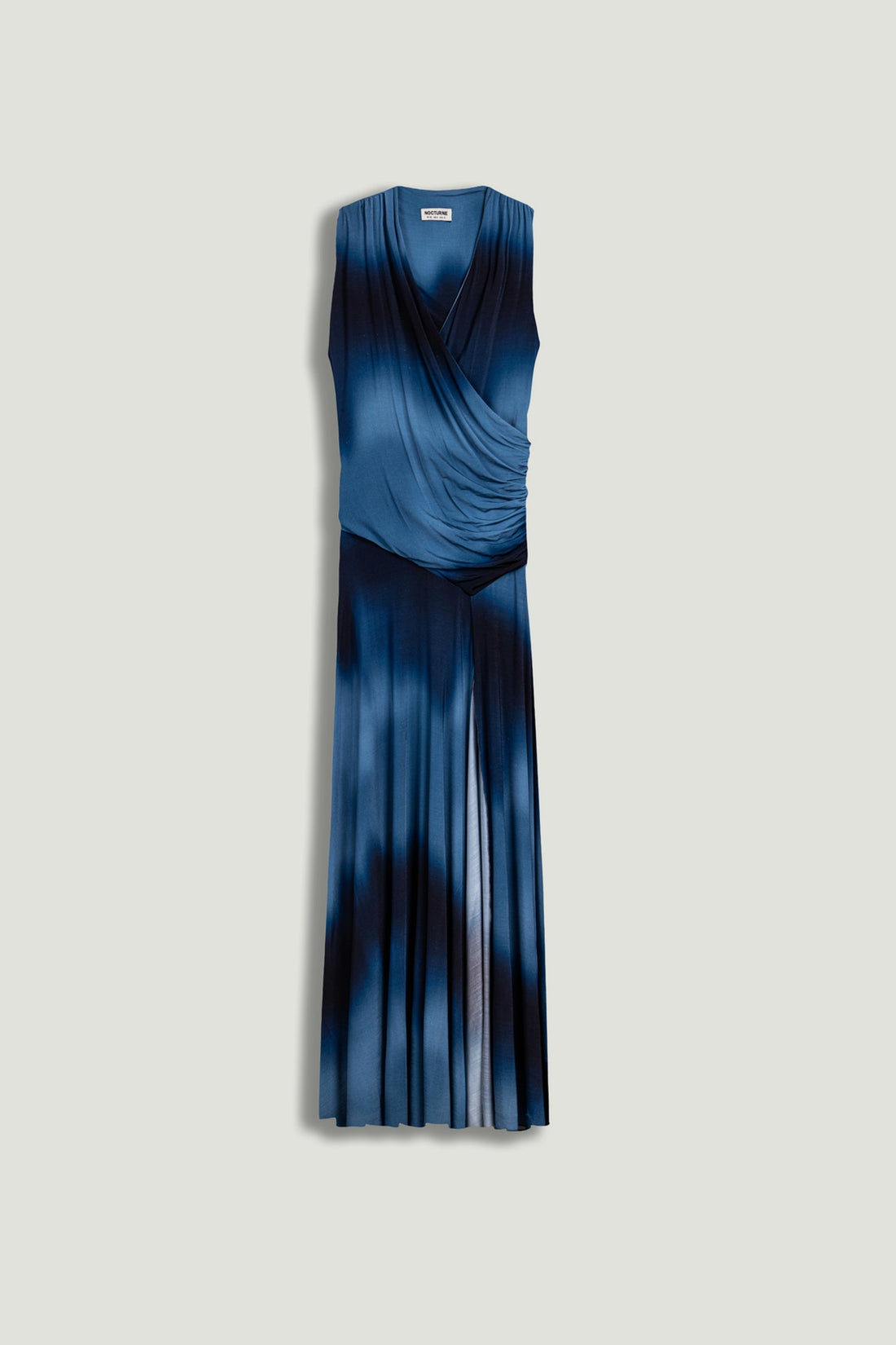 Draped Asymmetric Maxi Dress