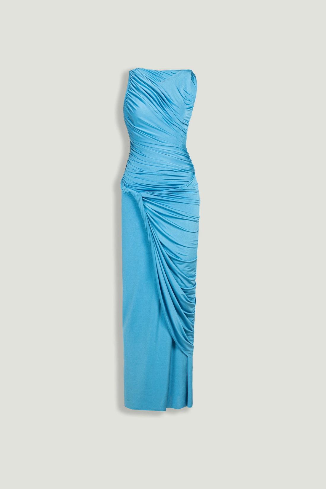 Draped Sleeveless Midi Dress