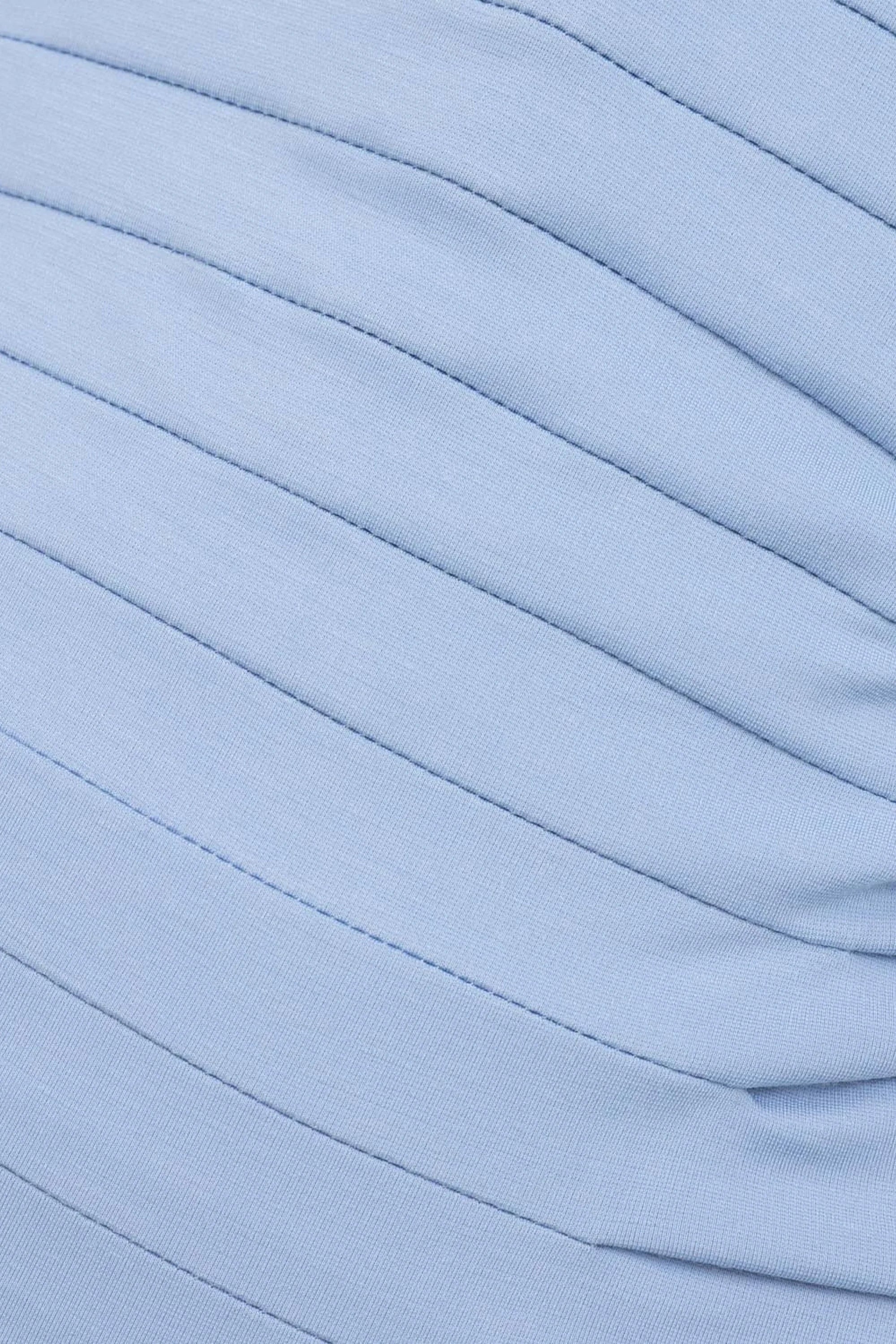 Ruched High-Neck Maxi Dress
