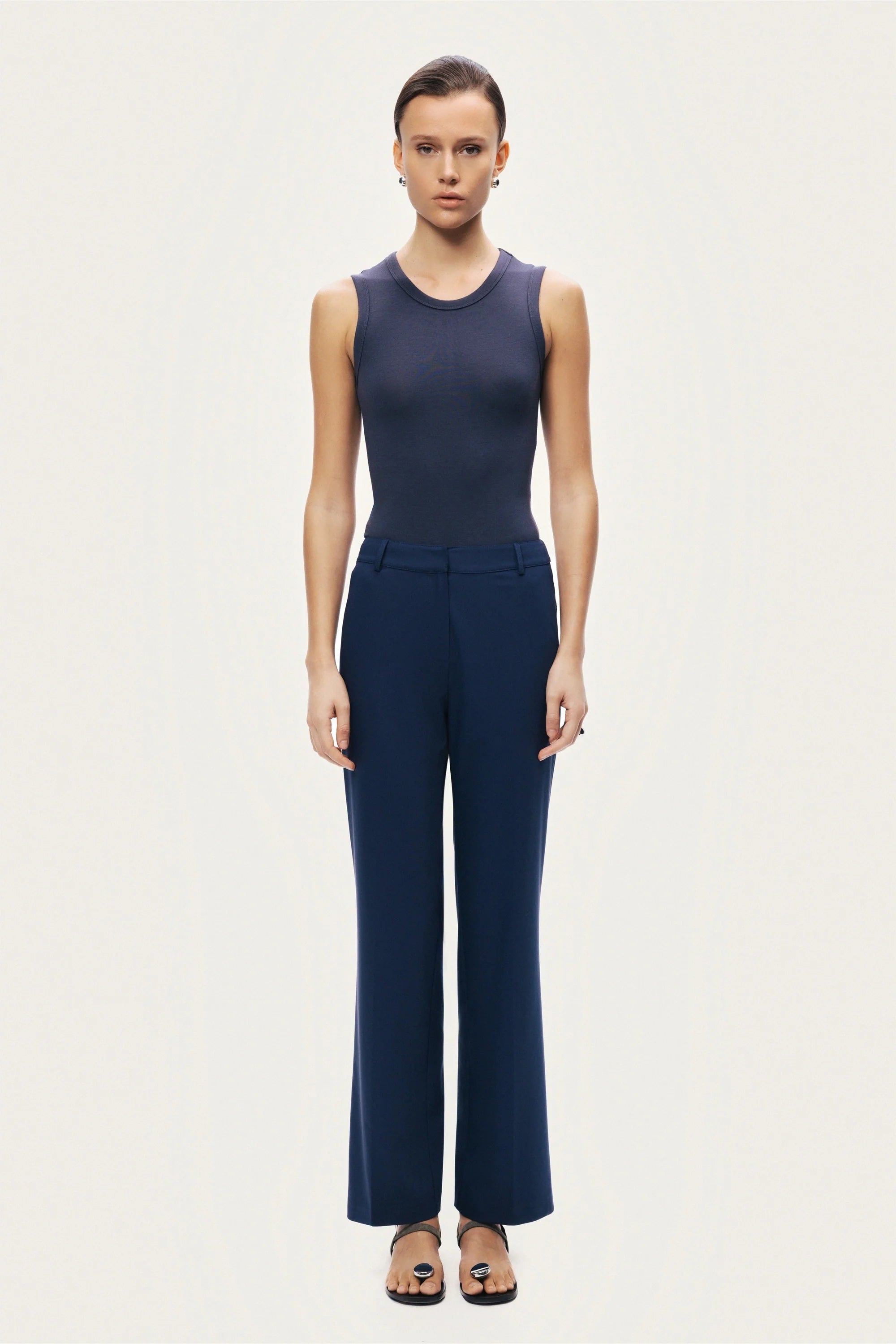 Tailored Straight-Leg Pants