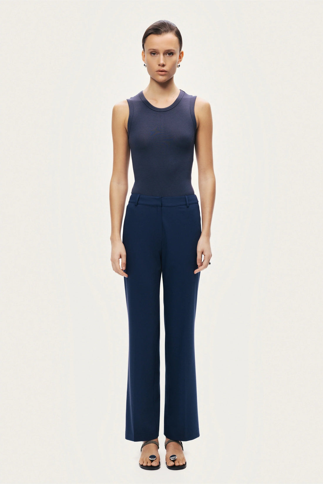 Tailored Straight-Leg Pants