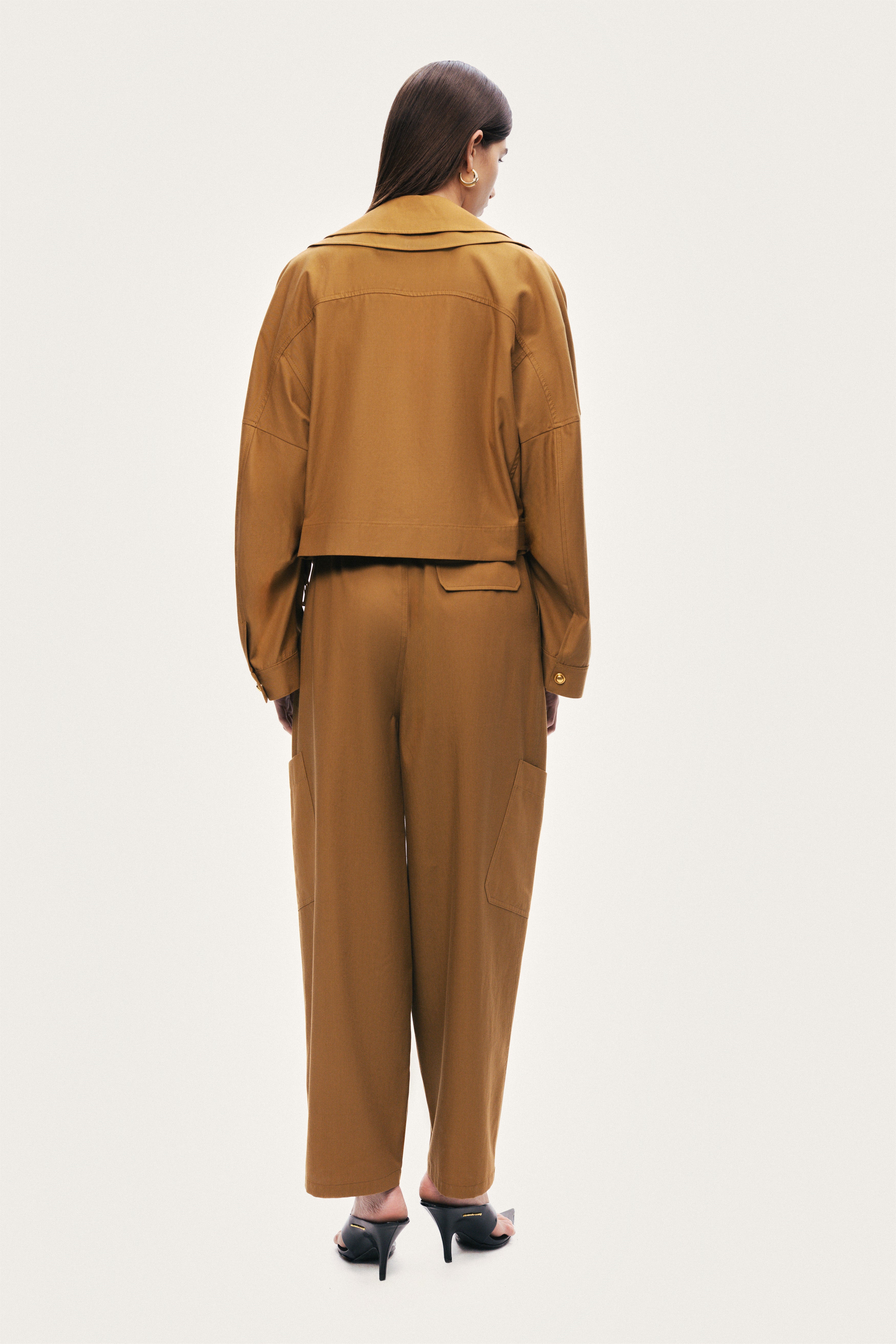 High-Waisted Cargo Pocket Pants