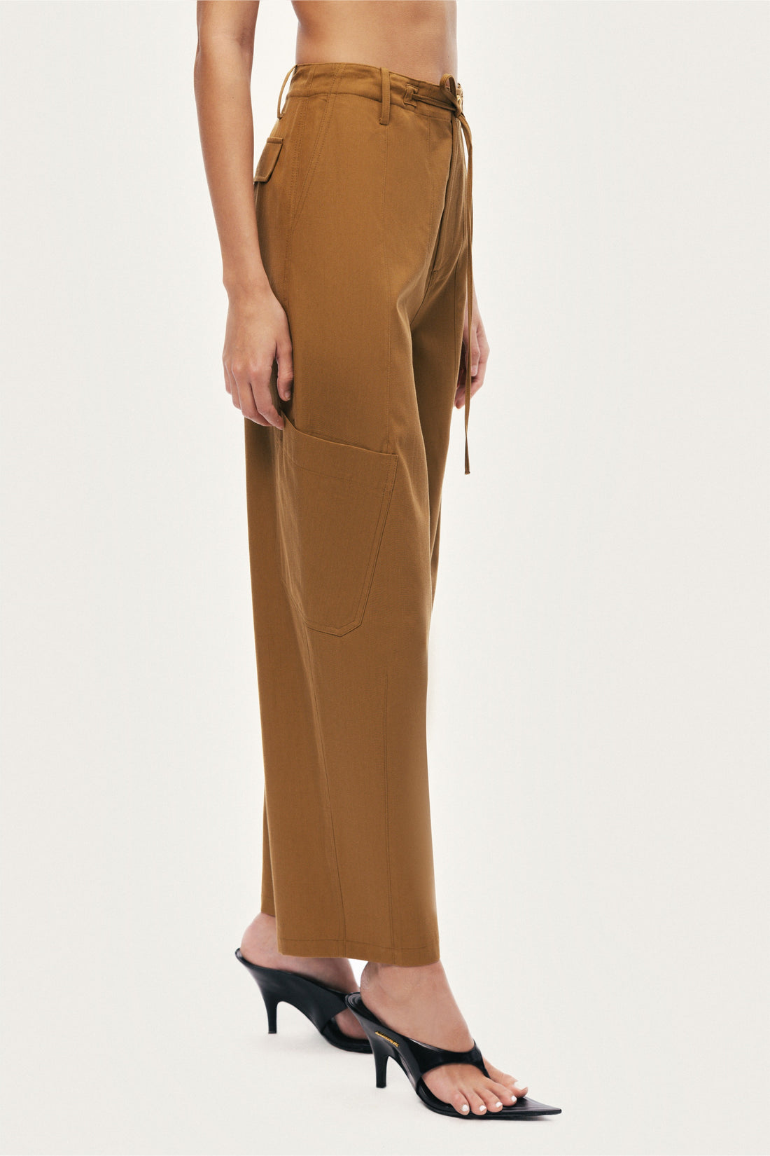 High-Waisted Cargo Pocket Pants