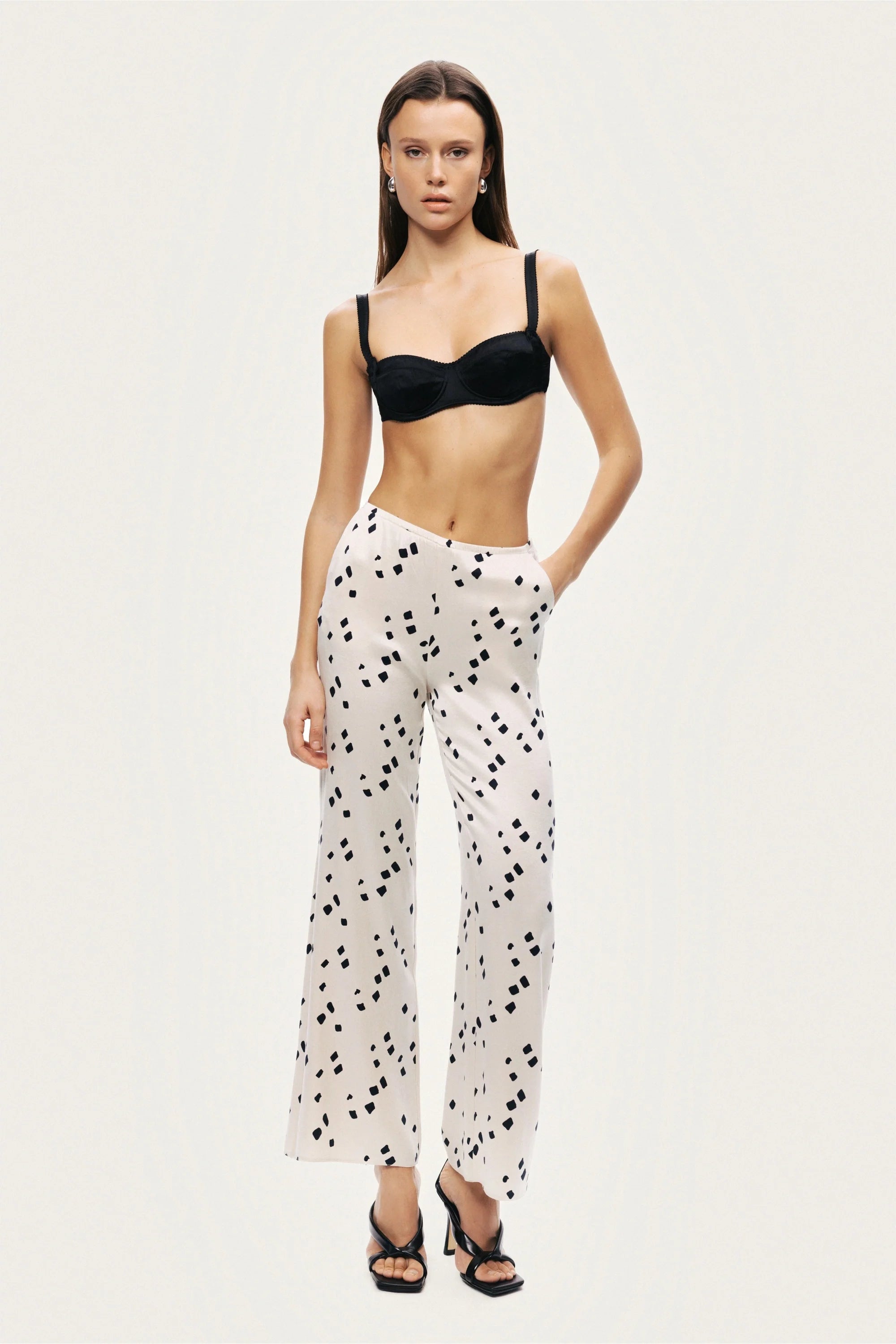 Printed Wide-Leg Pants
