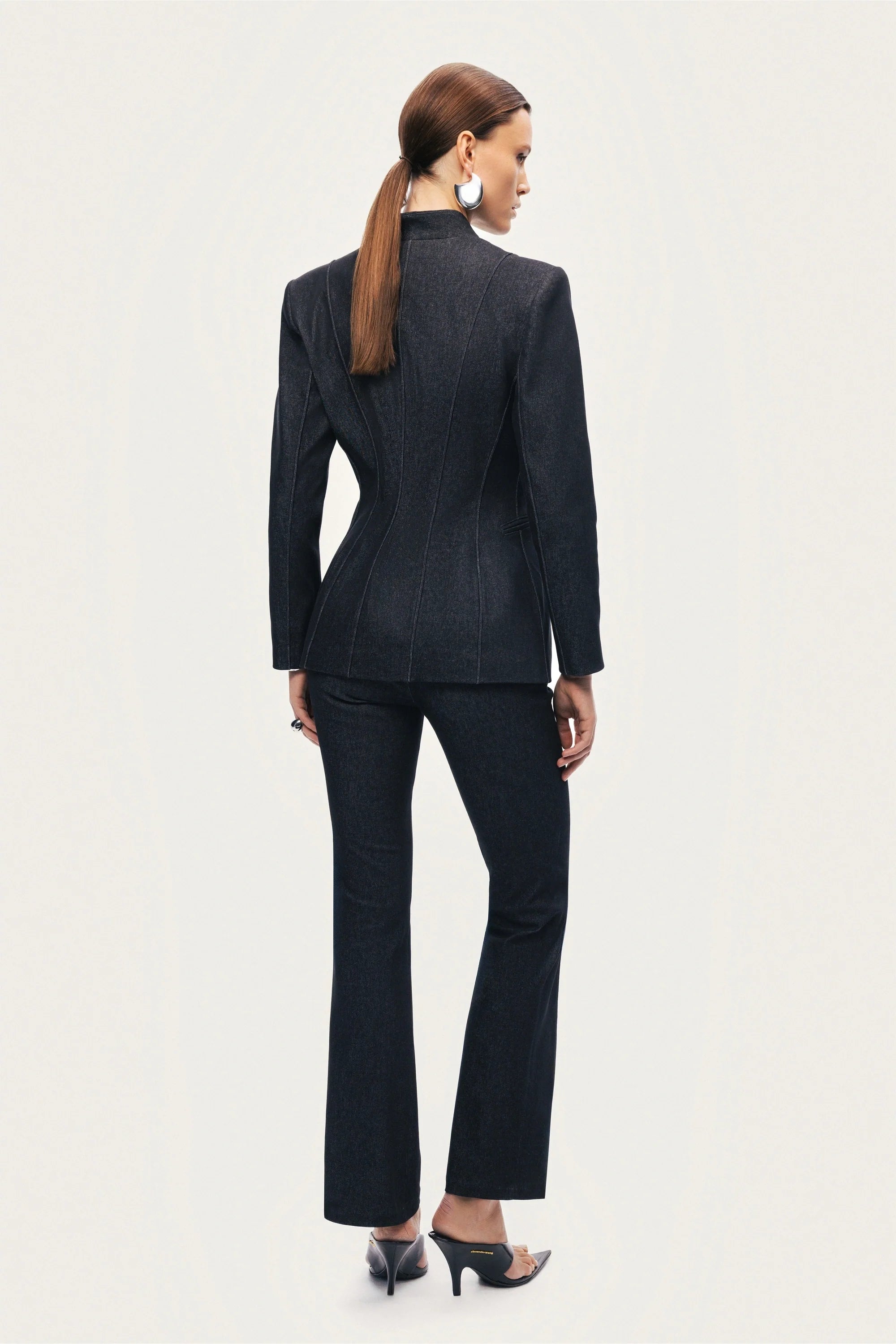 High-Rise Tailored Straight-Leg Pants