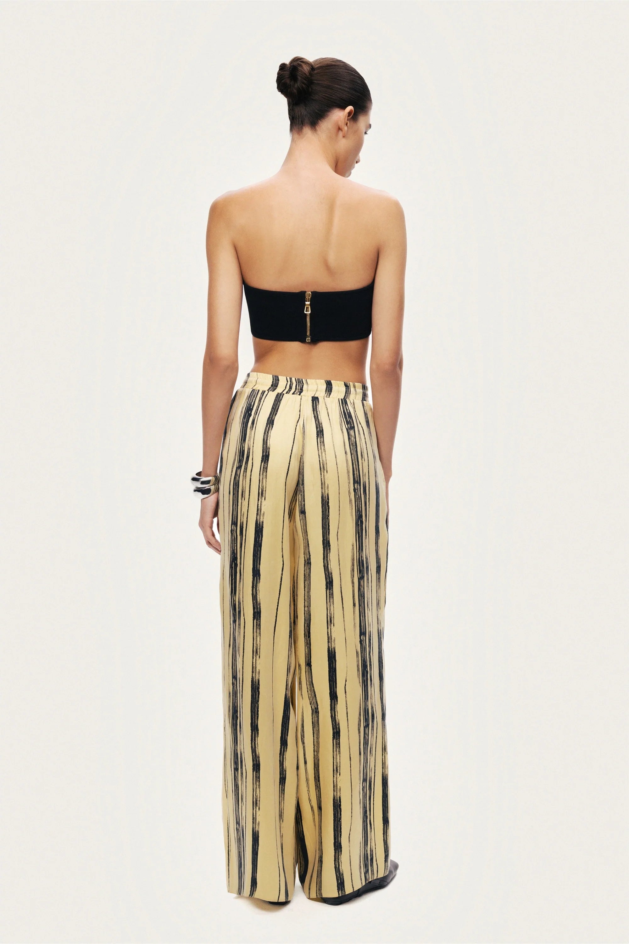 Striped Wide-Leg Pants