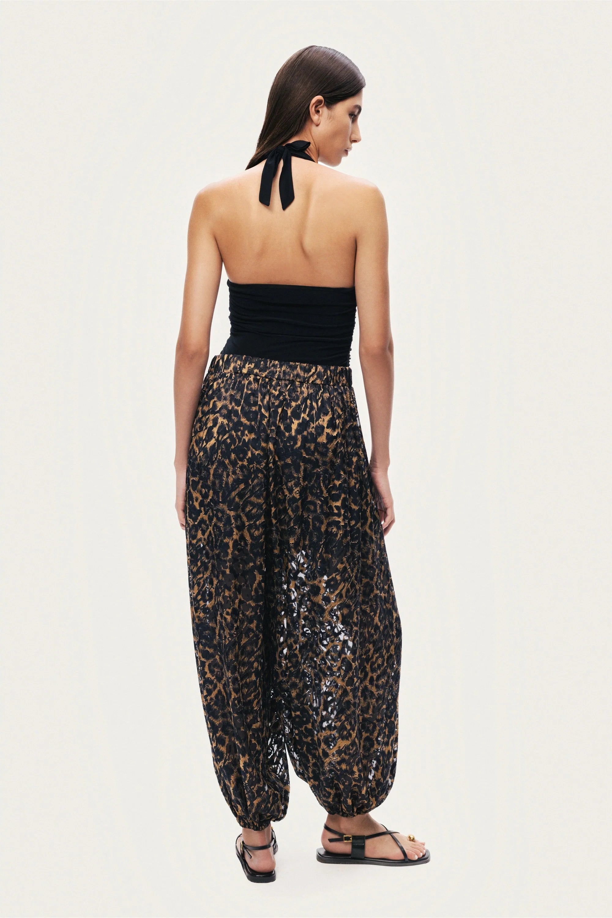 Printed Relaxed Balloon-Leg Pants