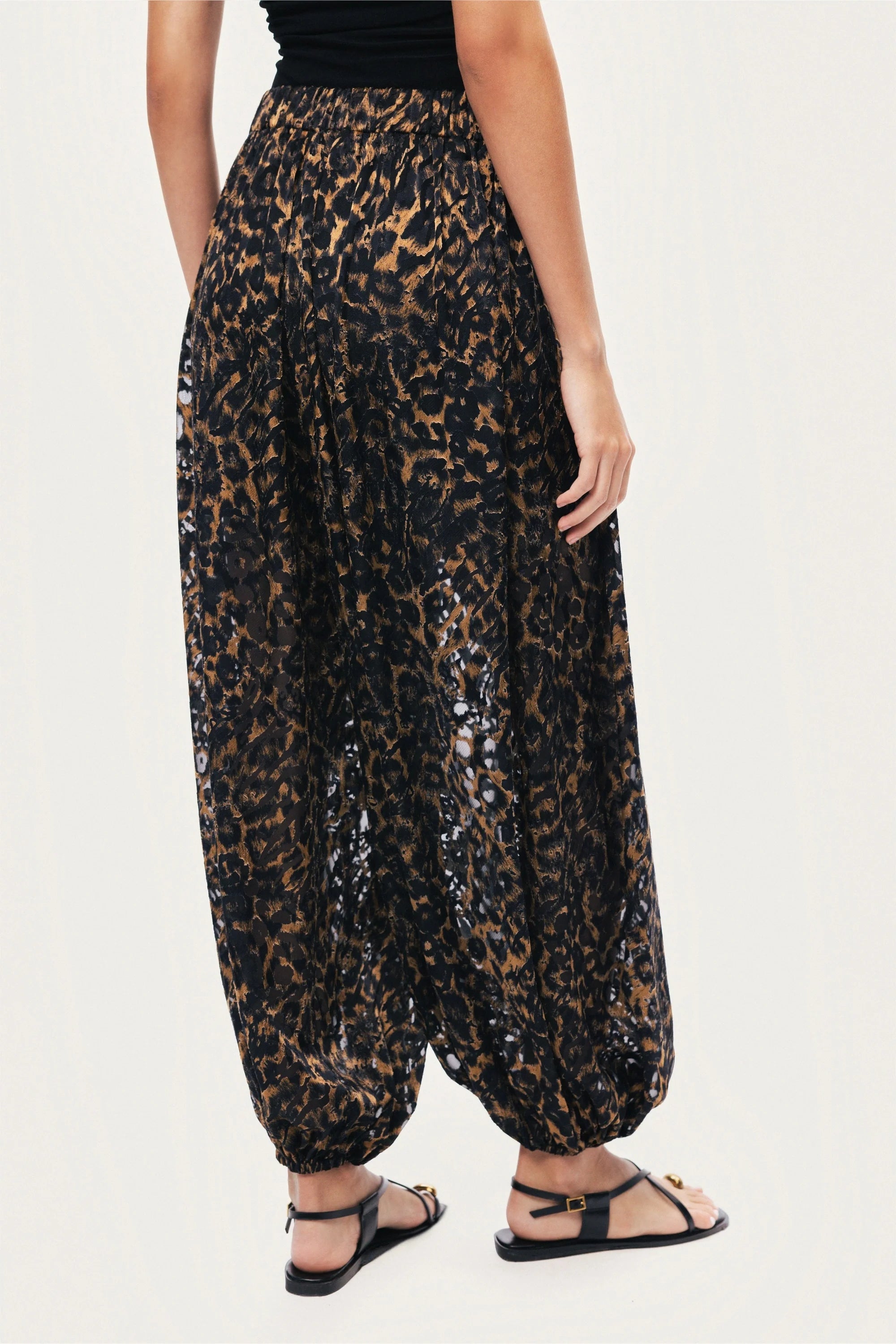 Printed Relaxed Balloon-Leg Pants