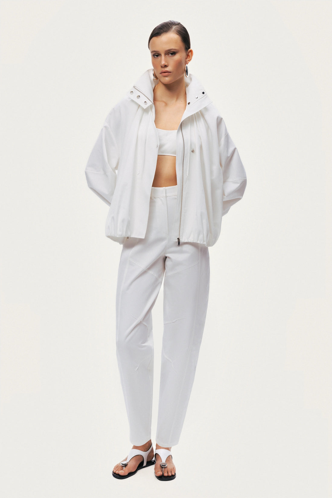 High-Waist Tailored Tapered Pants