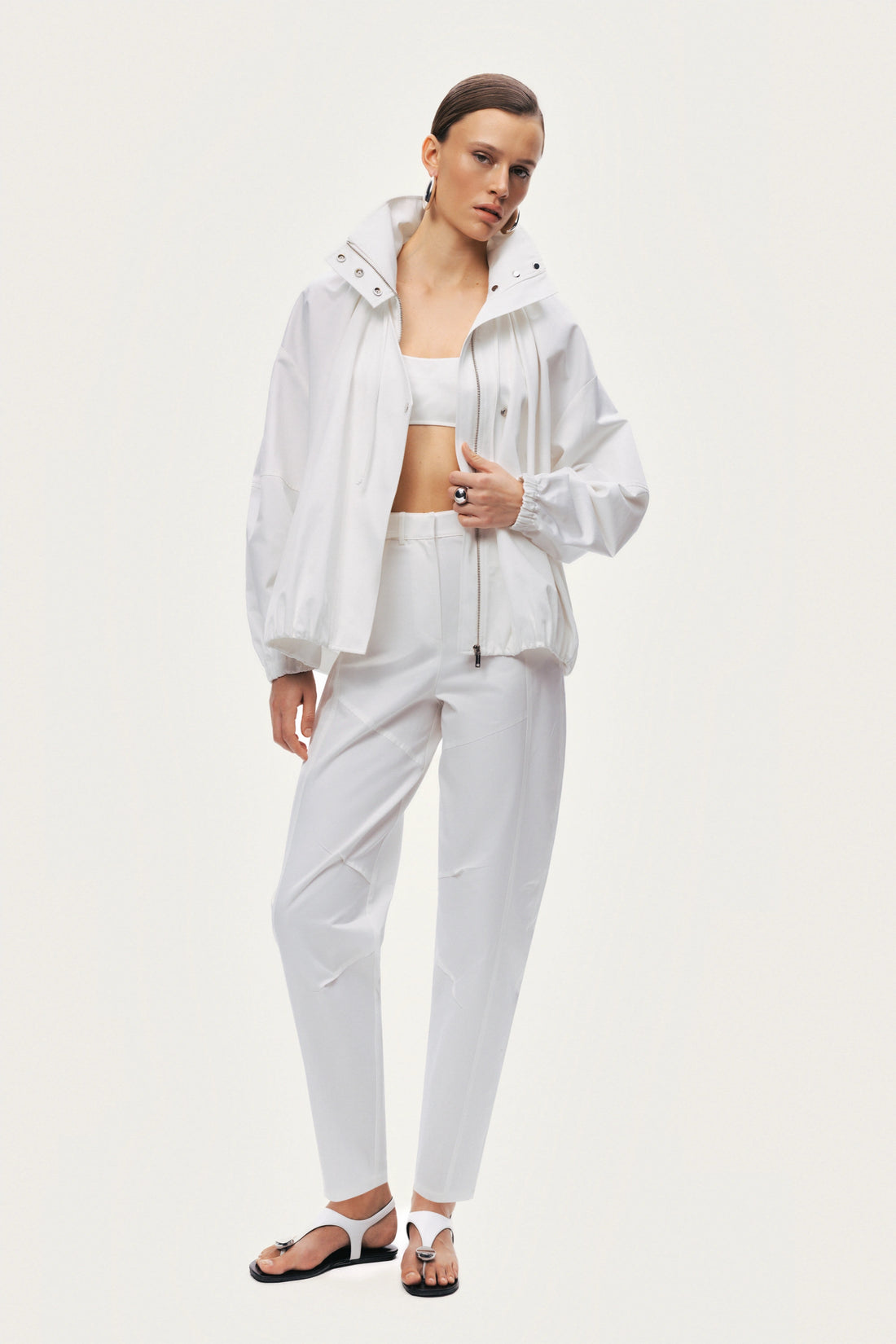 High-Waist Tailored Tapered Pants