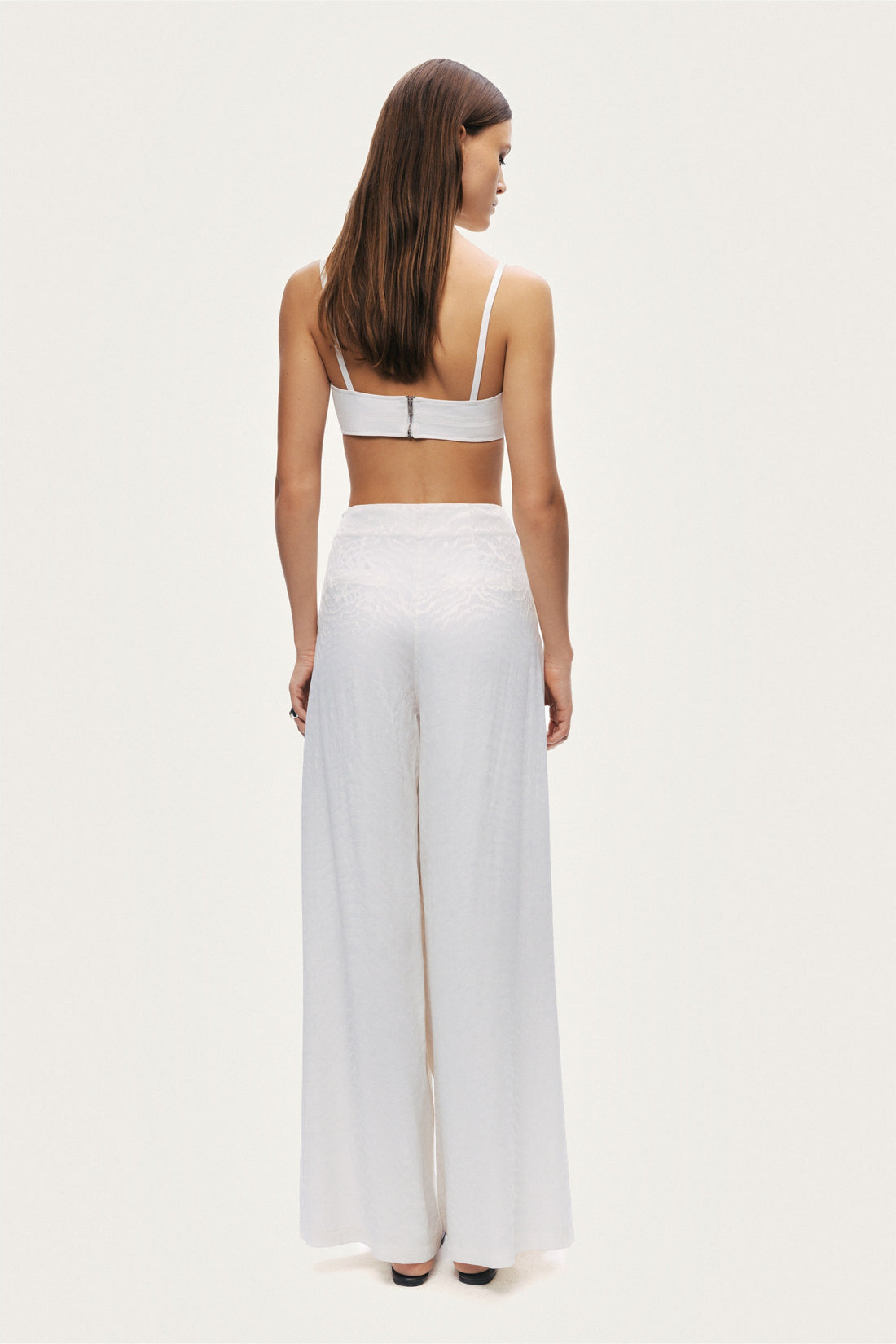 Lace-Up Wide-Leg Pants