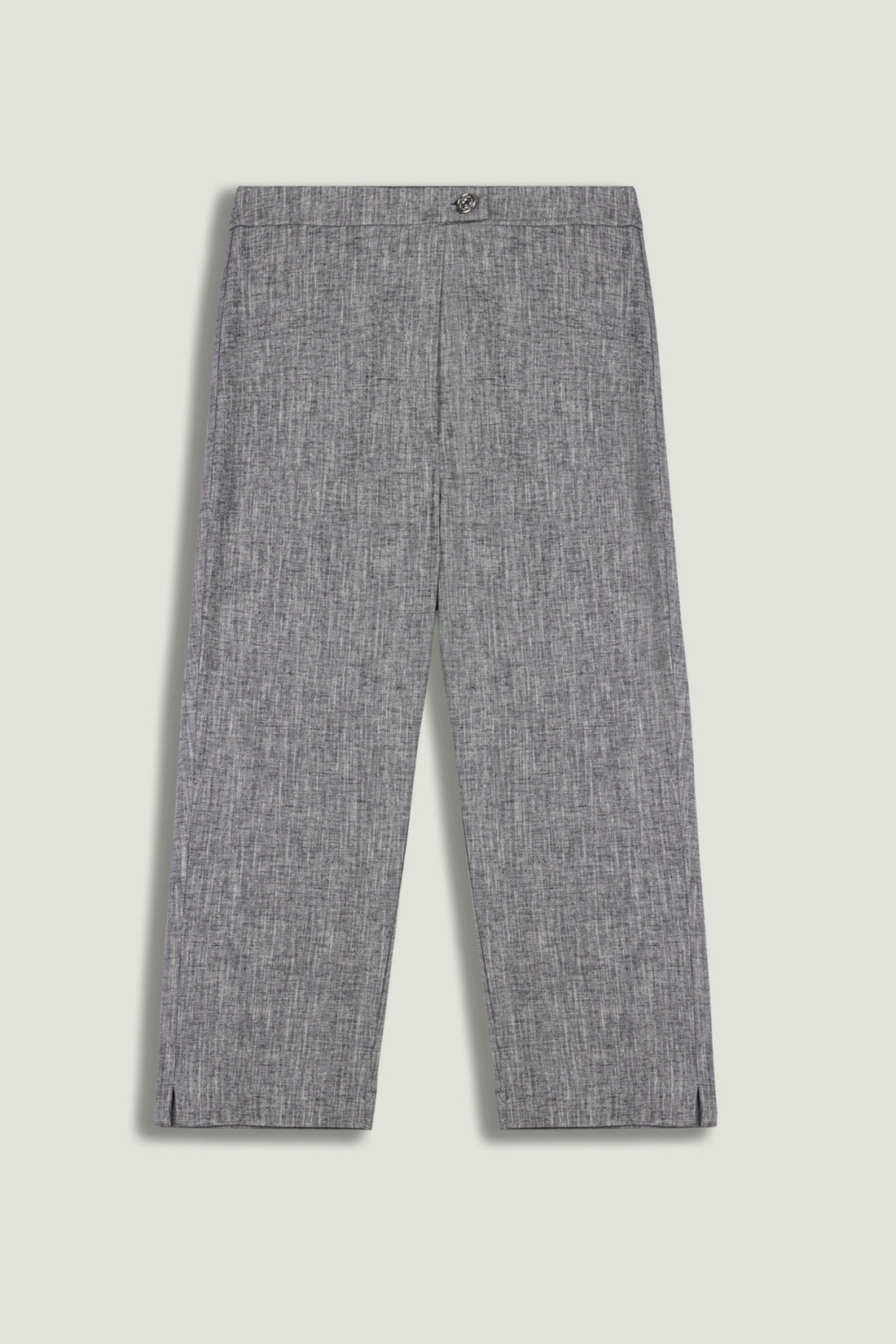 Tailored Linen Blend Capri Pants