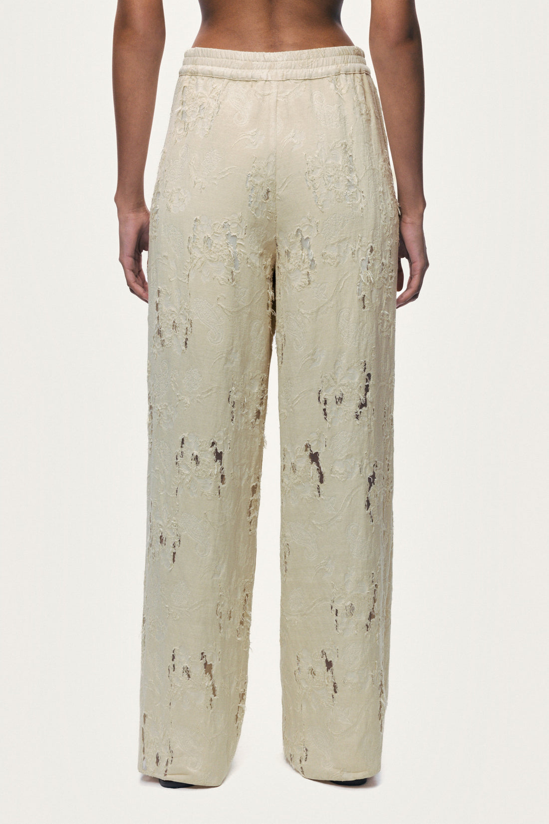 Jacquard Wide-Leg Trousers