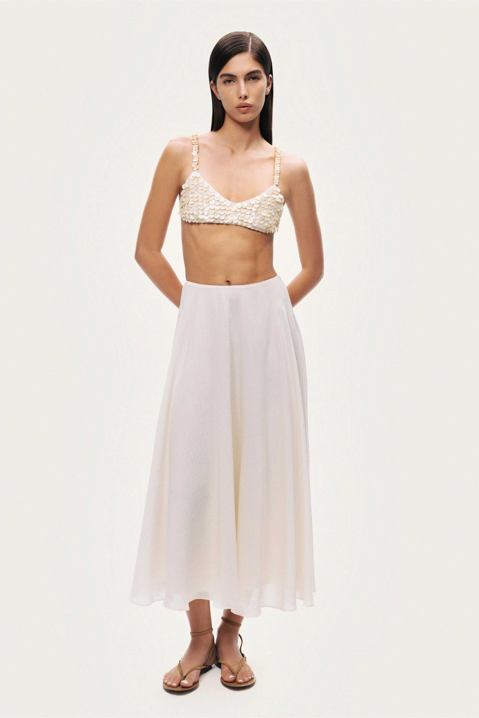 Flowy High-Waisted Midi Skirt