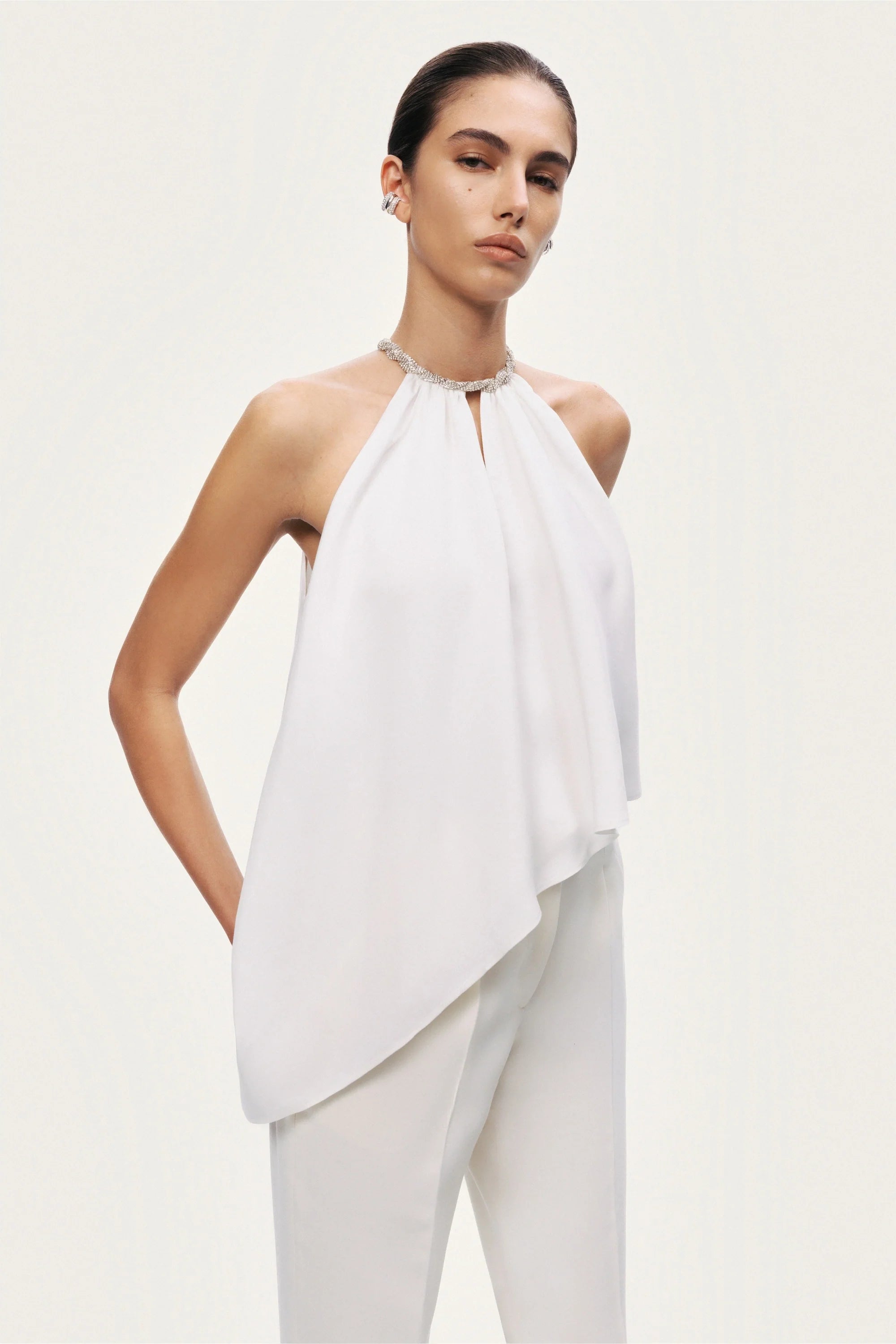 Embellished Halter Blouse