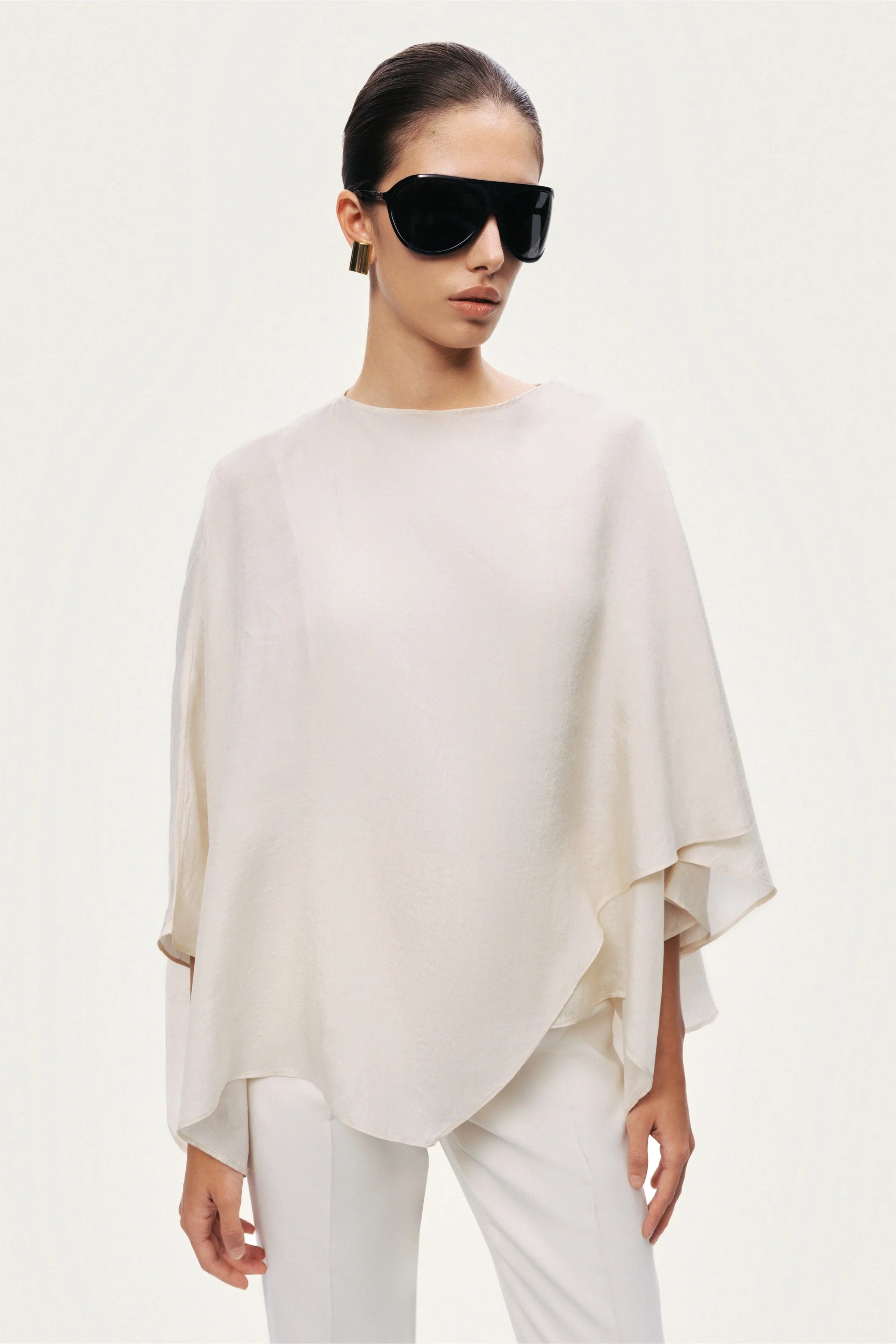 Fluid Cape Blouse