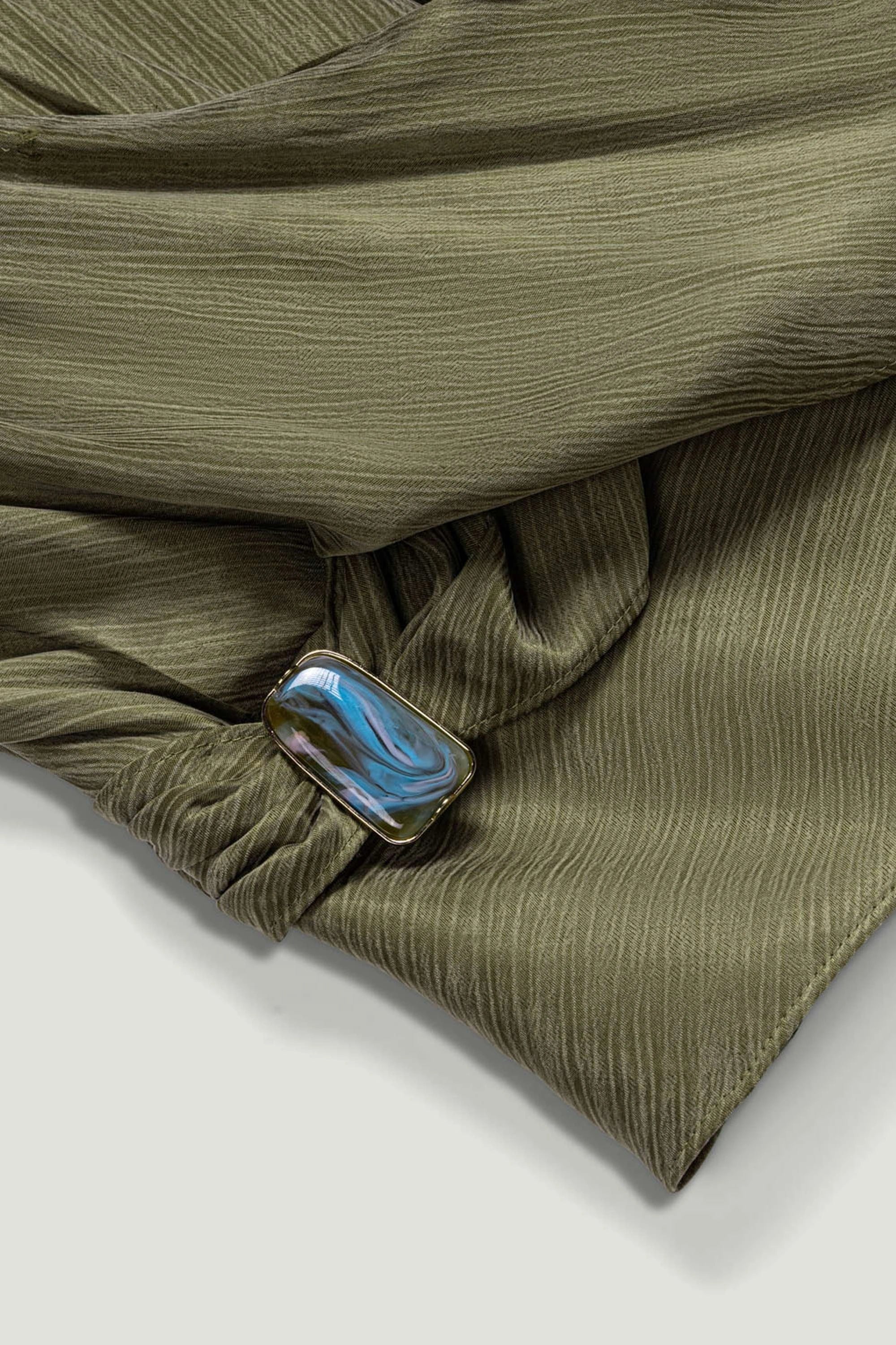 Asymmetric Halter Wrap Top