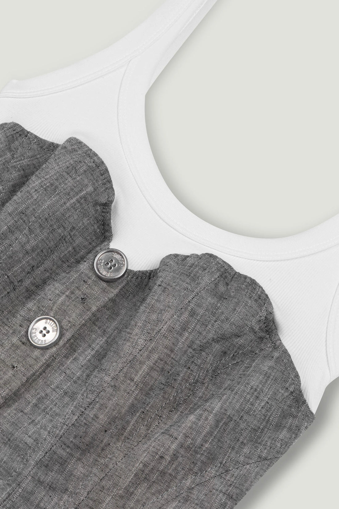 Button-Front Tailored Blouse
