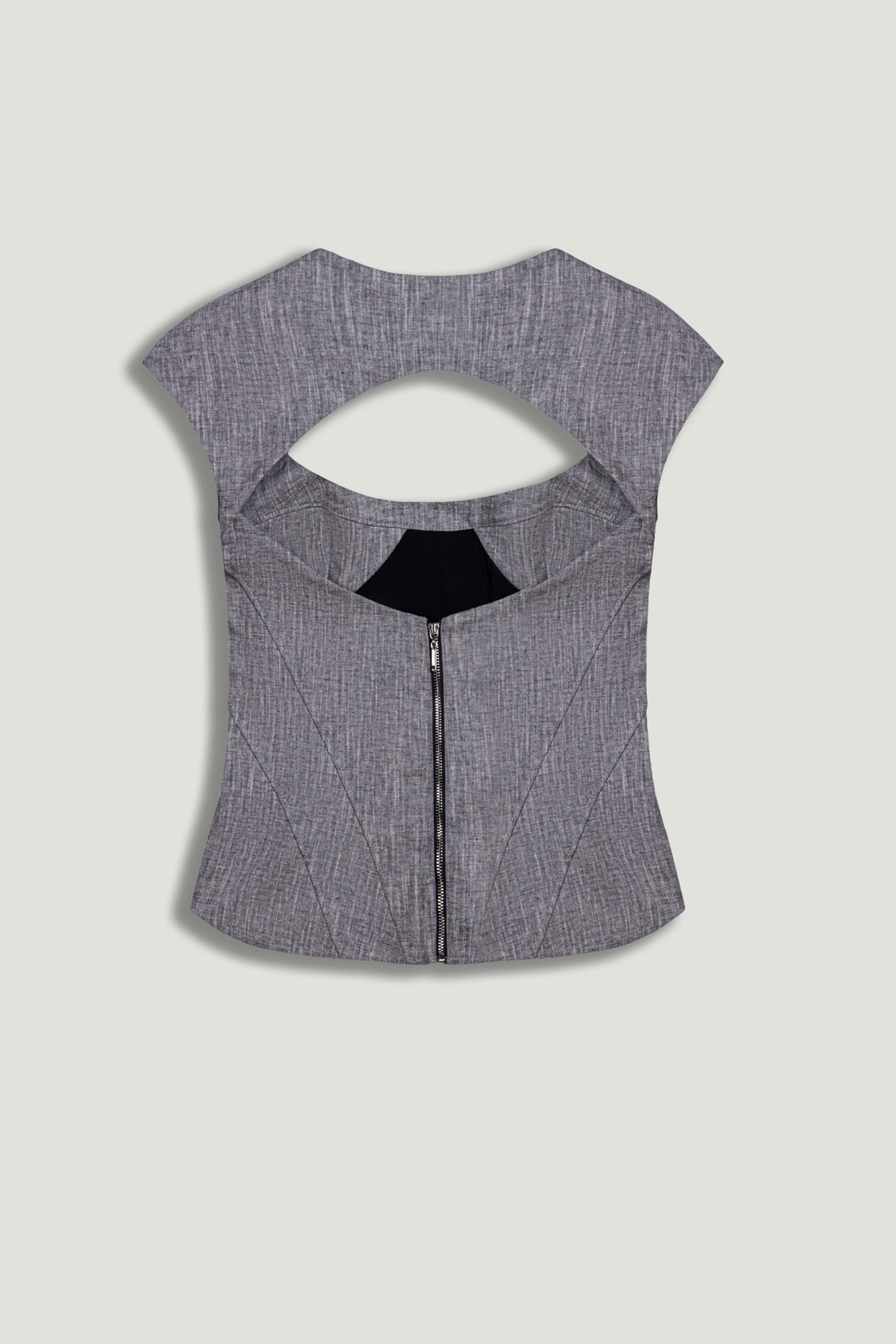 Open-Back Tailored Top