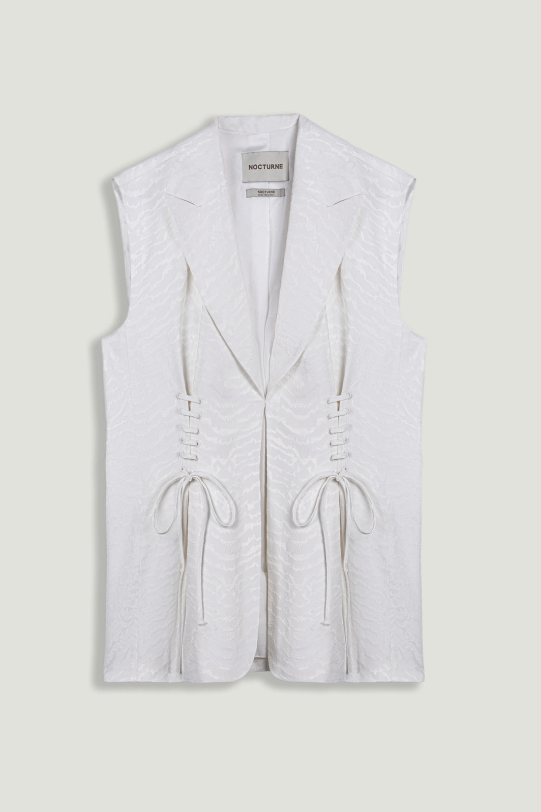 Lace-Up Waist Tailored Vest