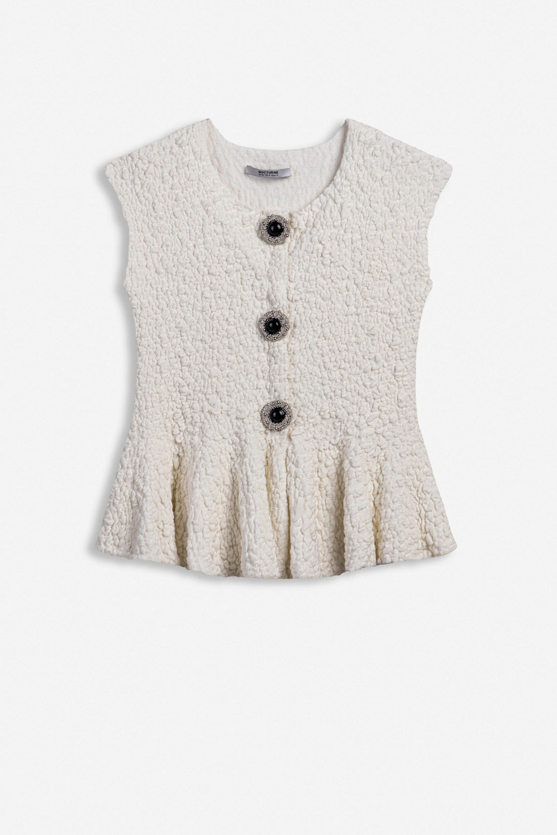 Accessory Detail Crew Neck Knit Top
