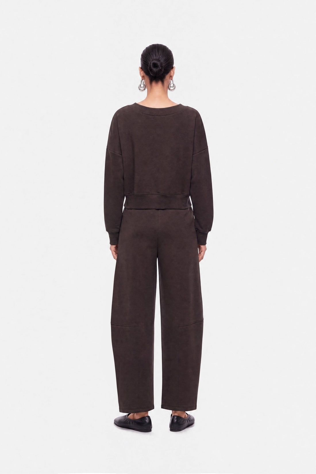 Belted Drop Shoulder Sweatshirt