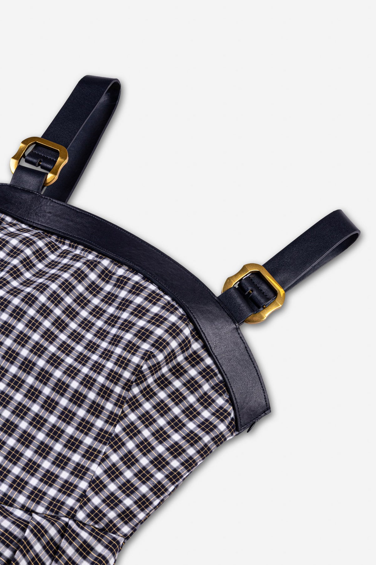 Checked Belted Maxi Dress