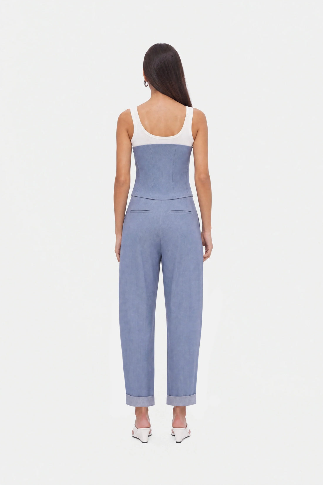 Tie Detail Pleated Trousers