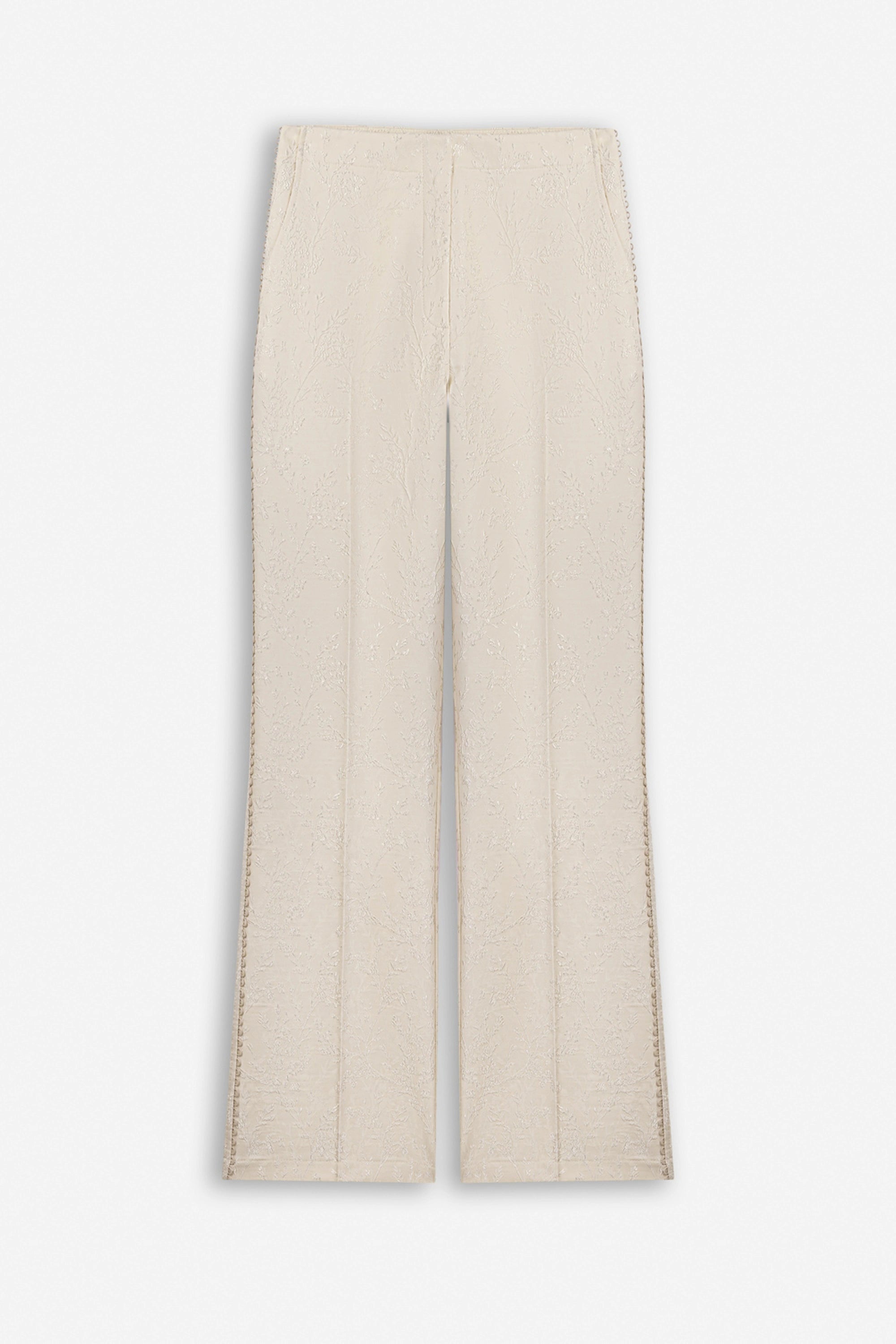 Textured Mid Rise Trousers