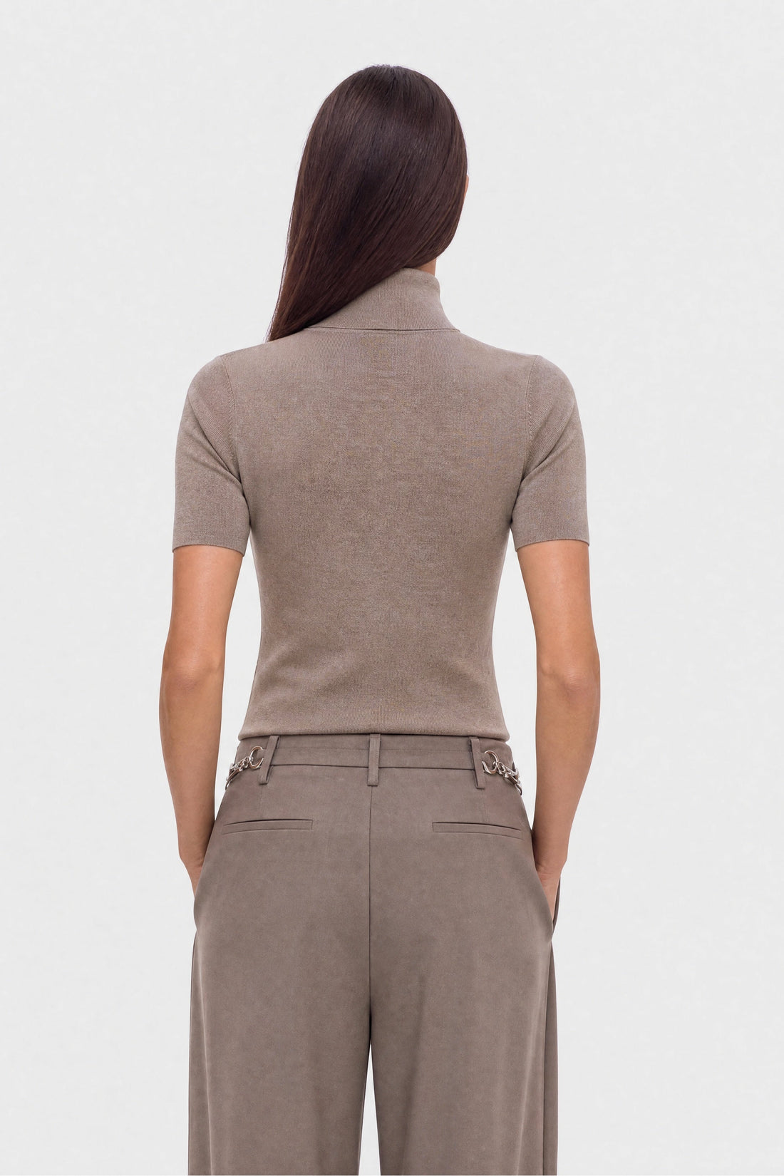 Pleated Barrel Leg Trousers