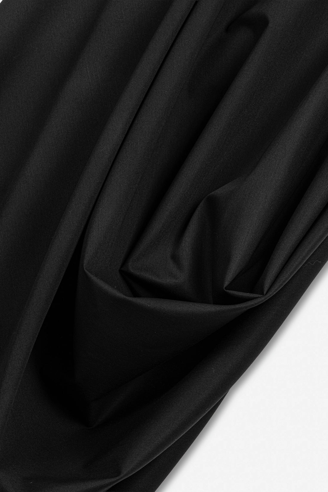 Draped Pleat-Detail Midi Skirt