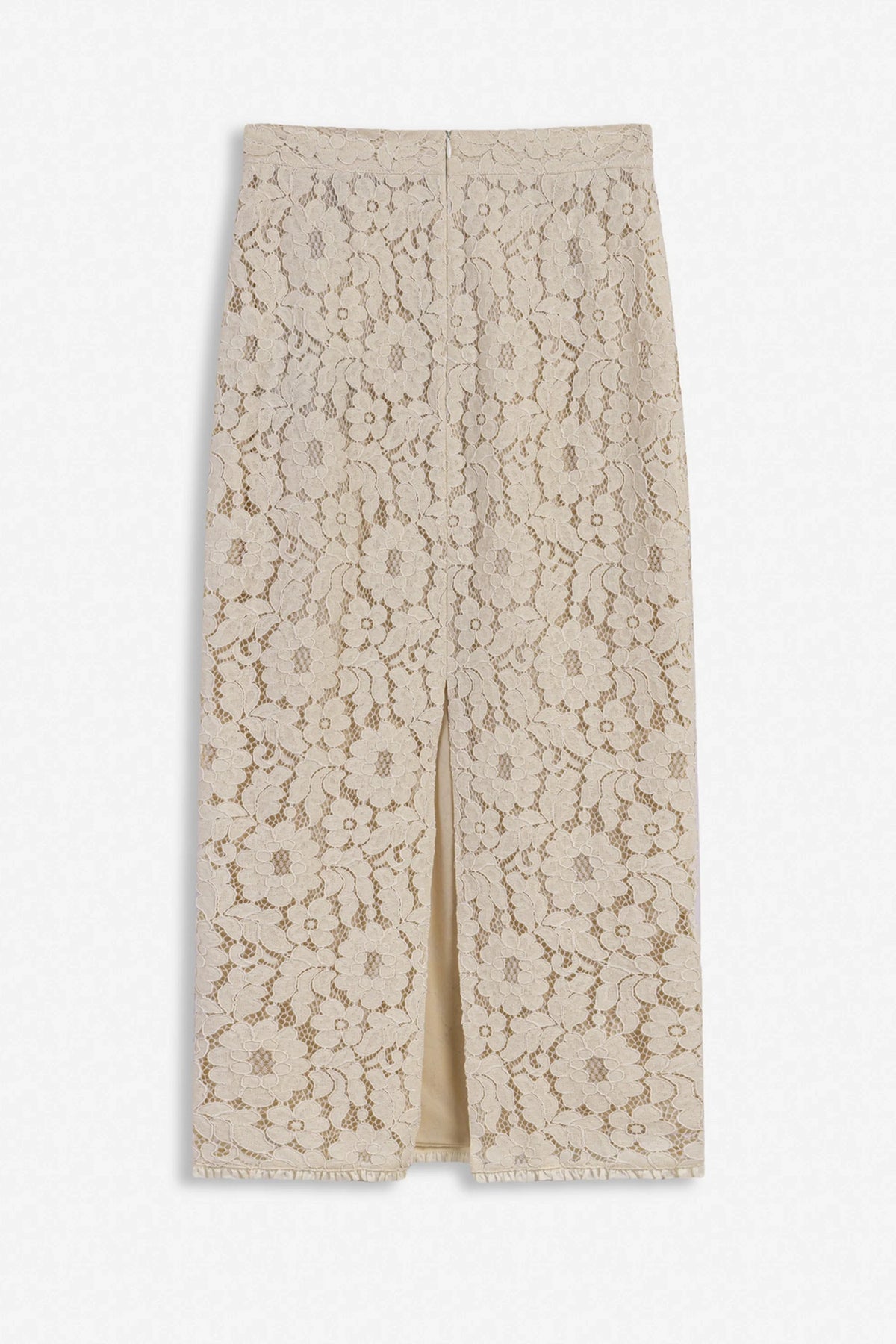 Corded Lace Midi Skirt
