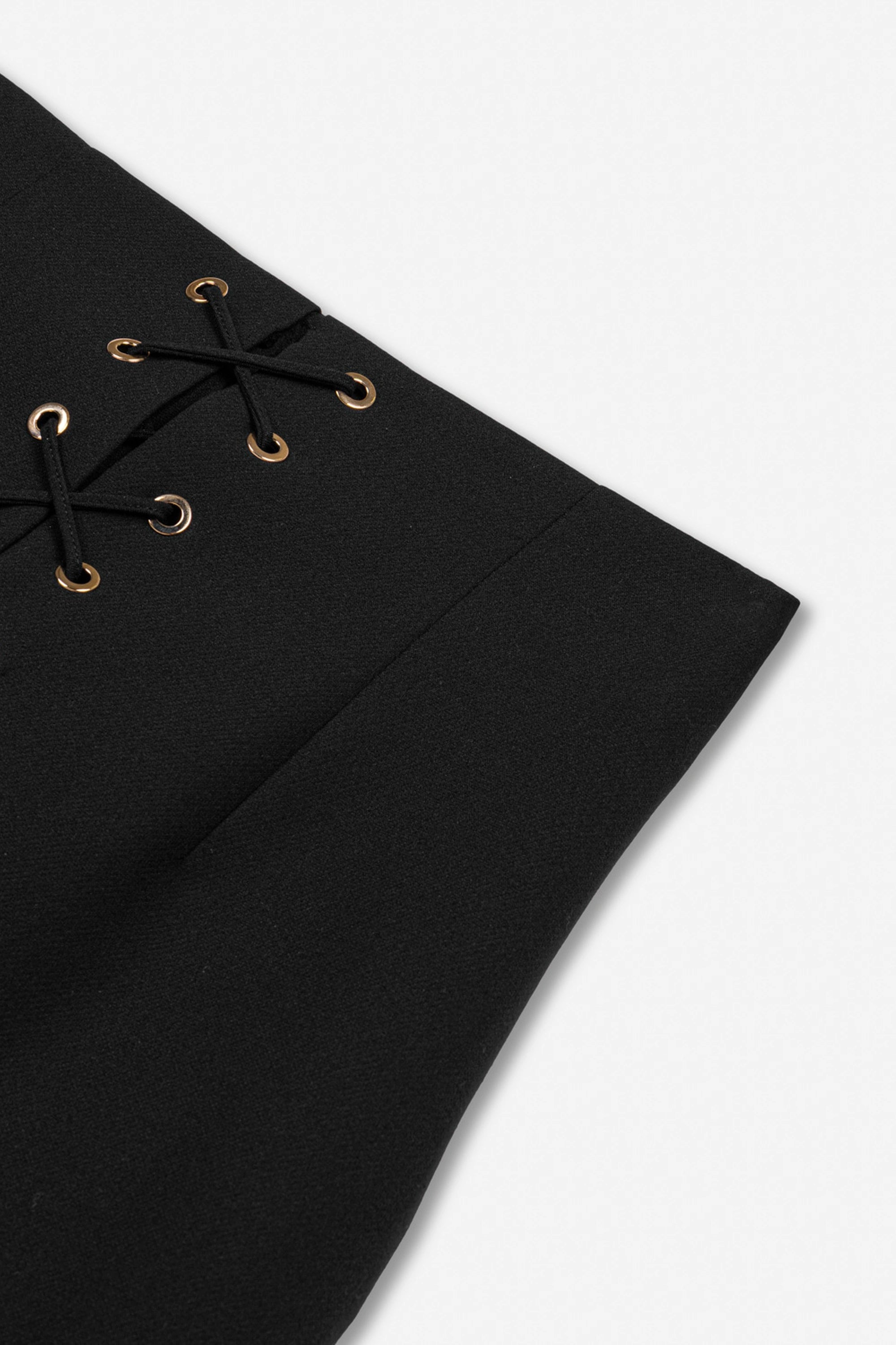 Eyelet-Detail High-Waist Midi Skirt