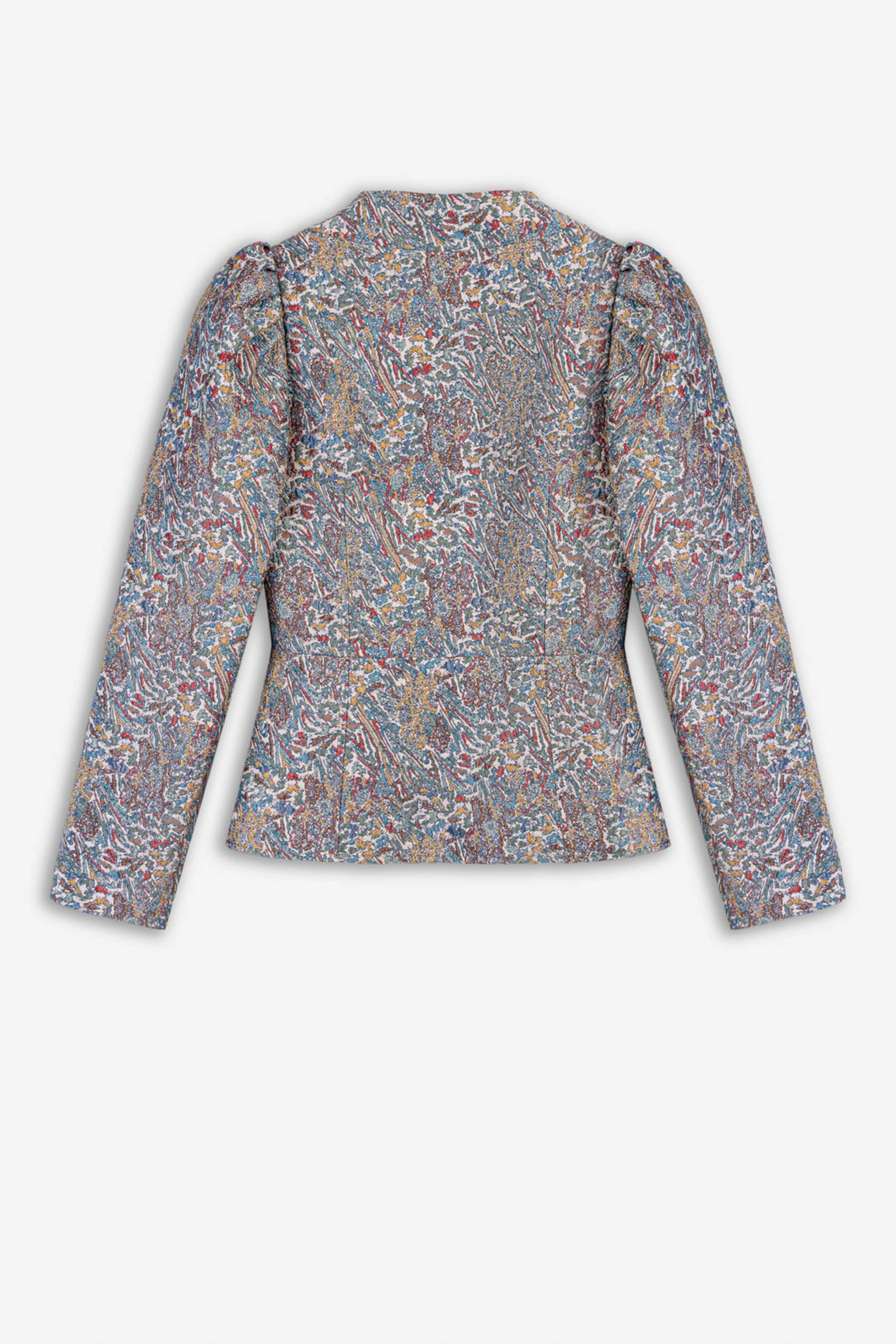 Jacquard Stand Collar Jacket