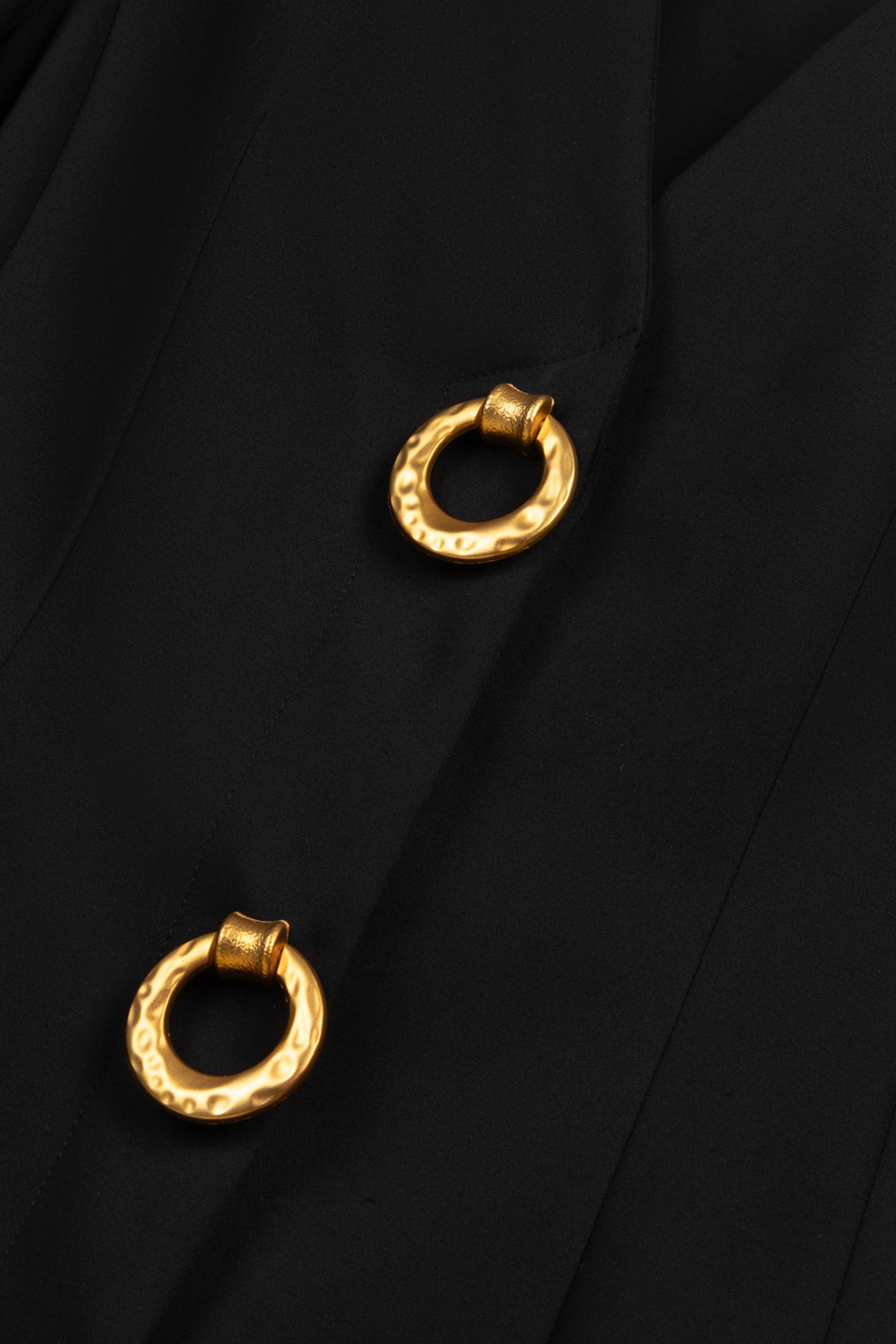 Ring-Button Wrap-Front Jacket