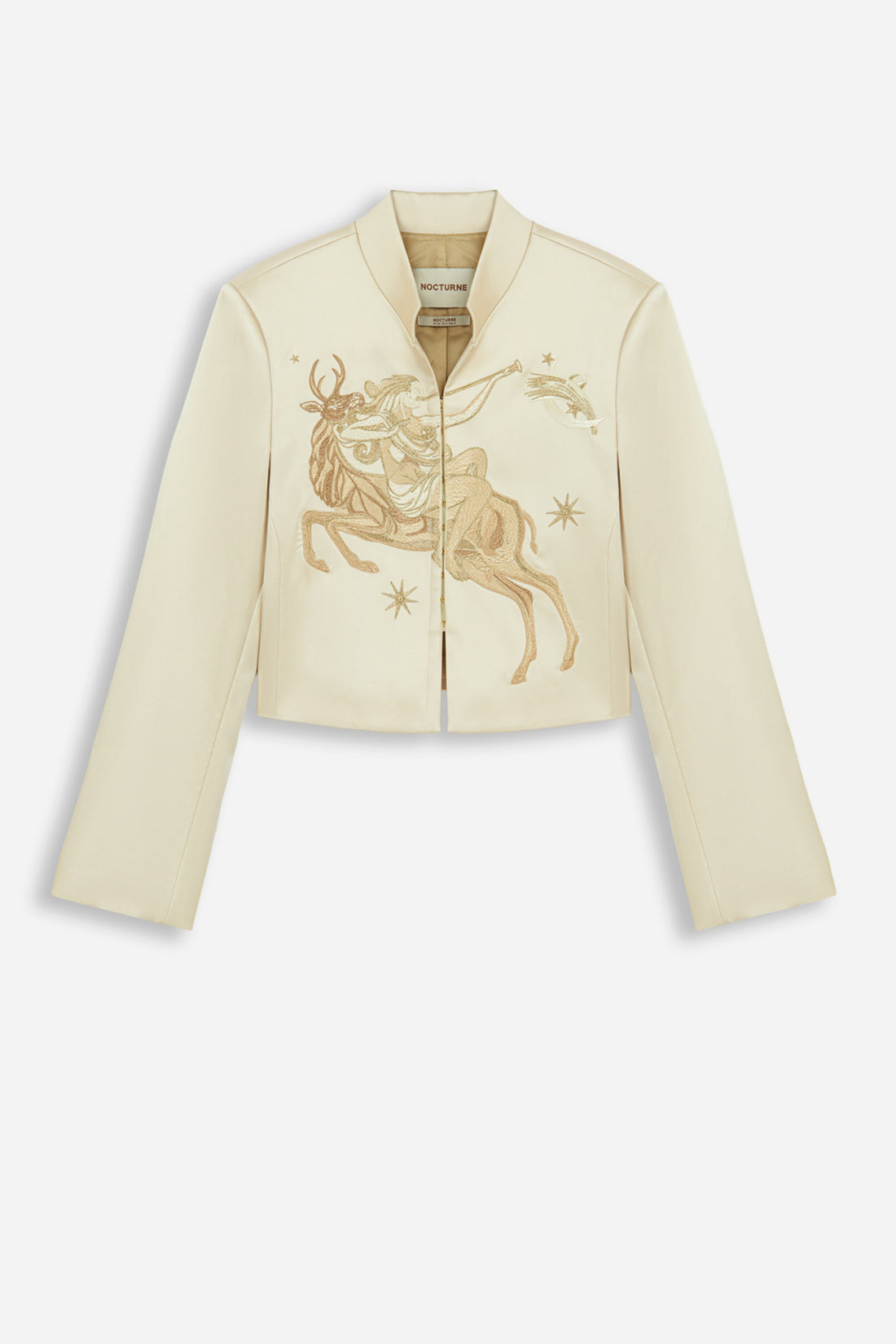 Embroidery Detail Cropped Jacket