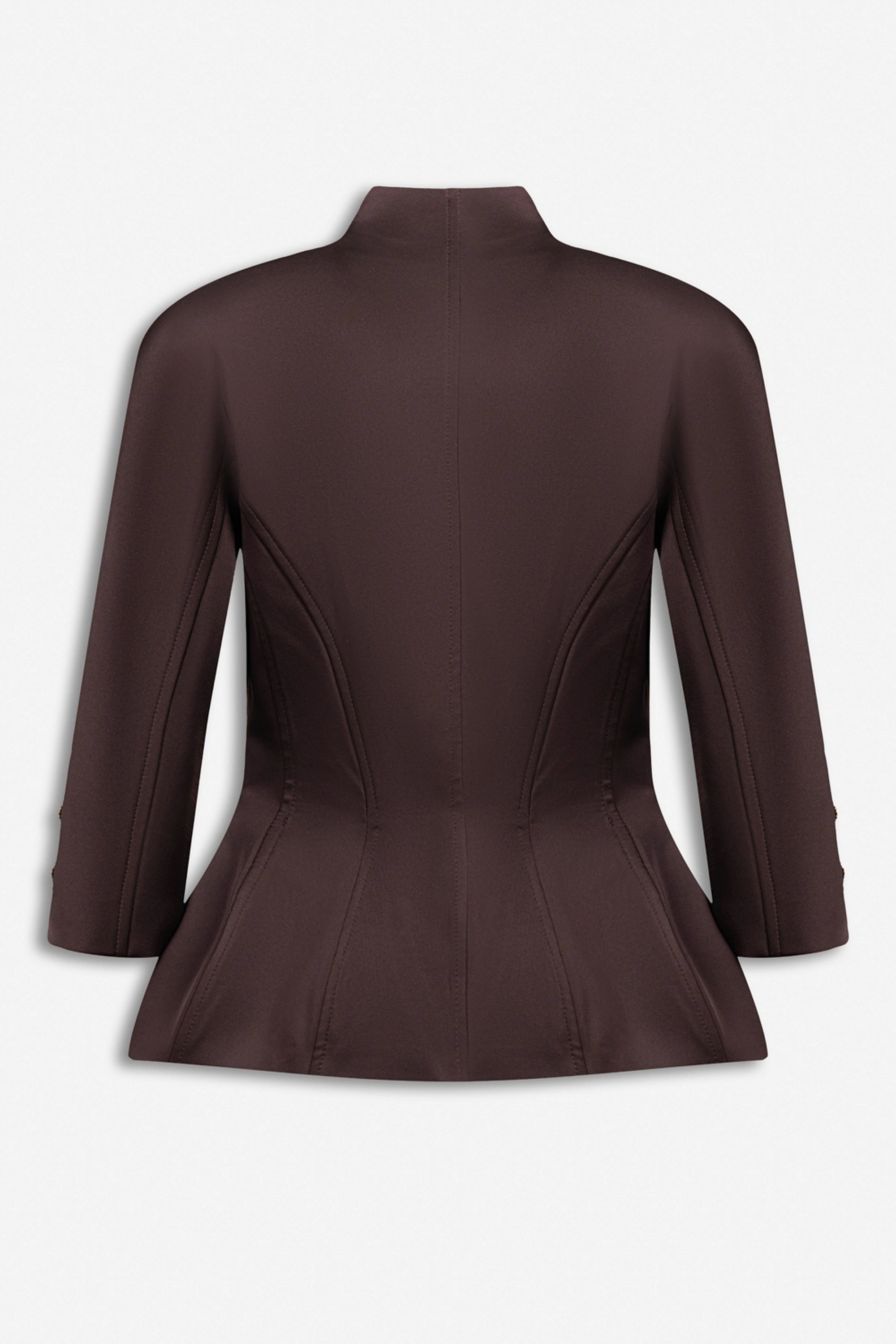 Boned Stand Collar Jacket