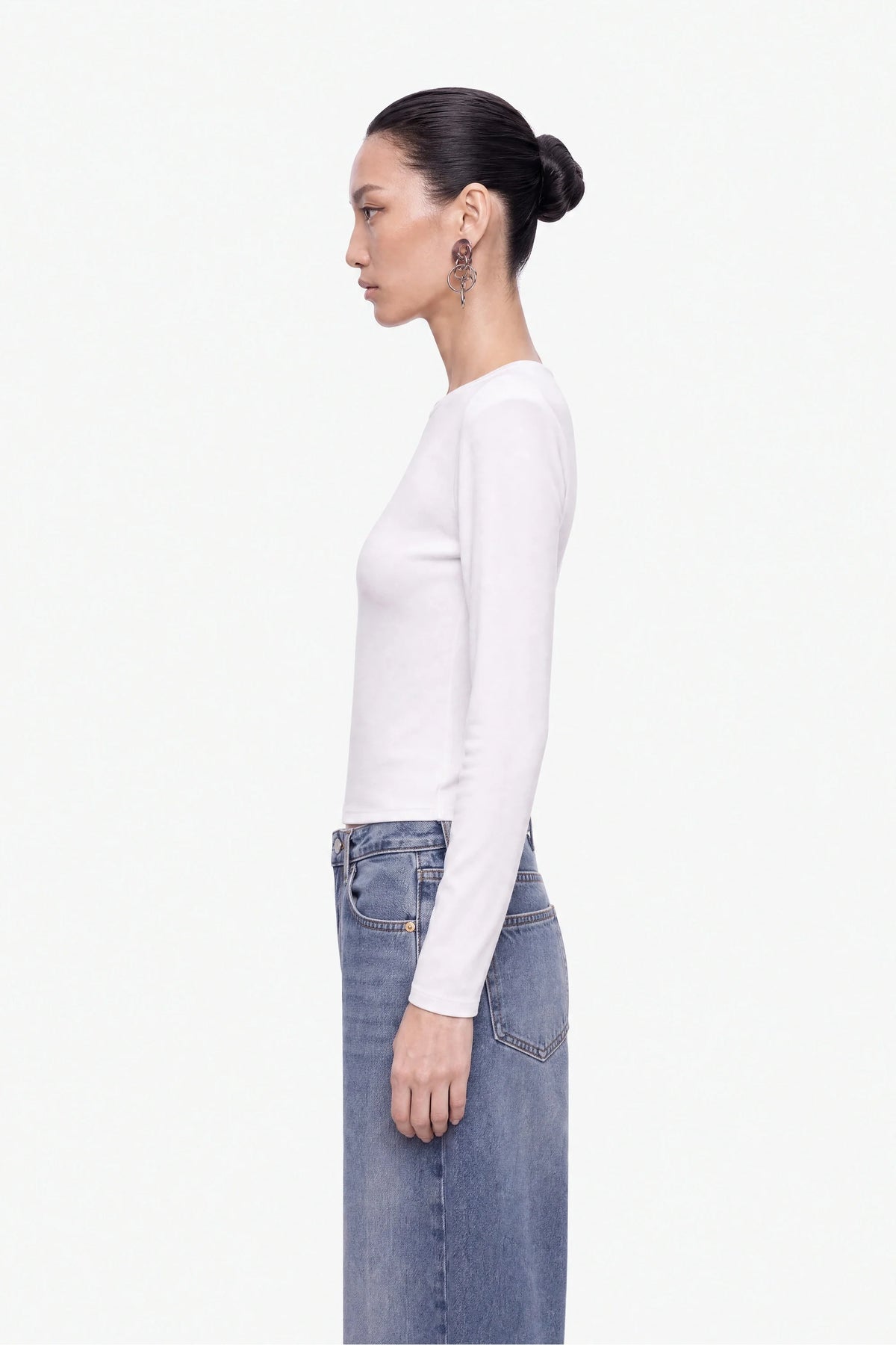 Eyelet Lace Up Blouse