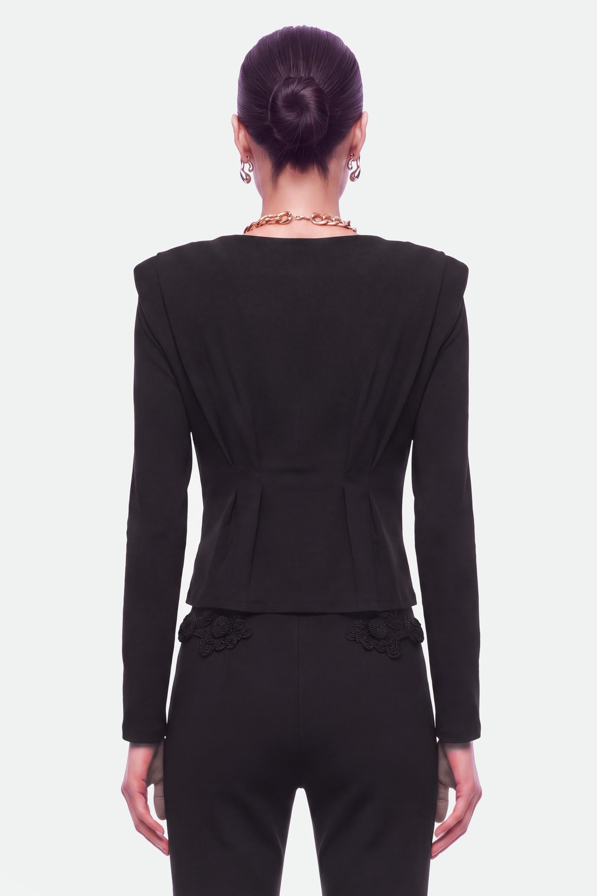 Chinese Button Knit Blouse