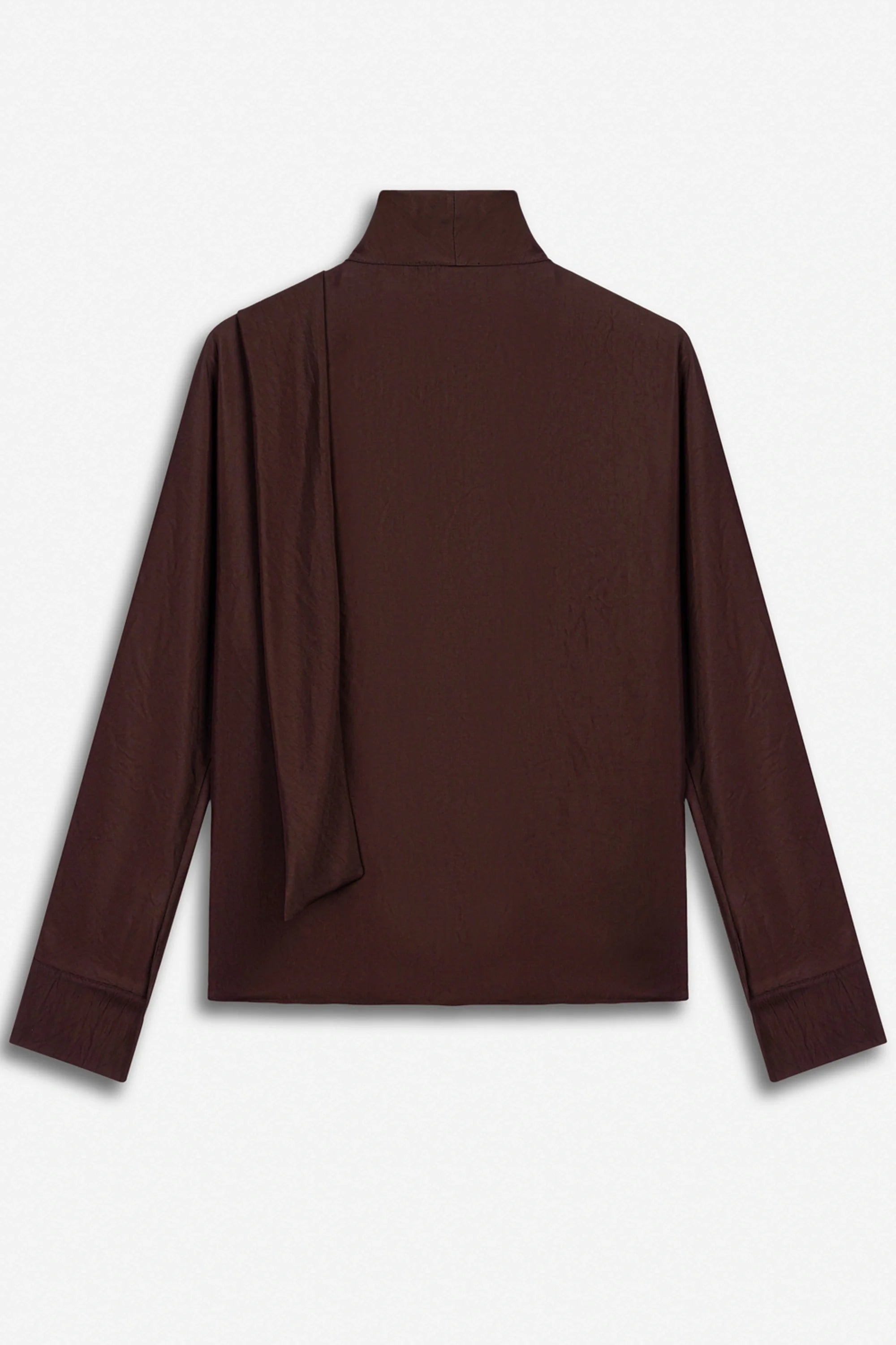 Stone Accessory Stand Collar Blouse
