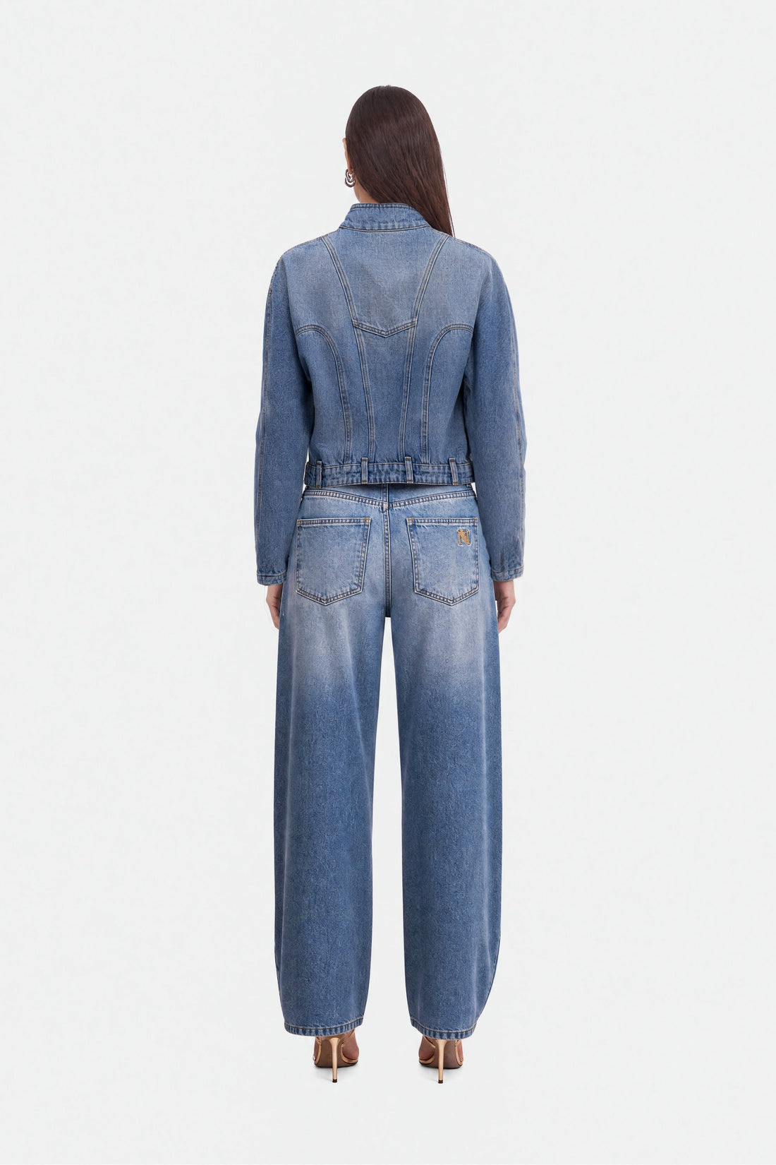 Stand Collar Denim Jacket
