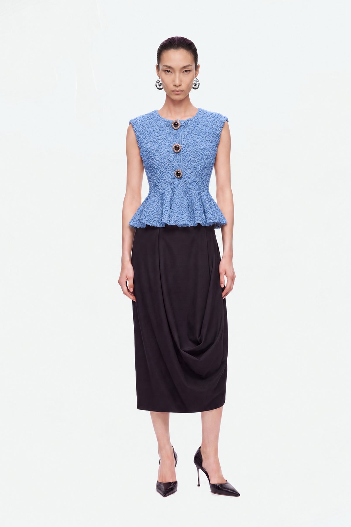 Accessory Detail Crew Neck Knit Top