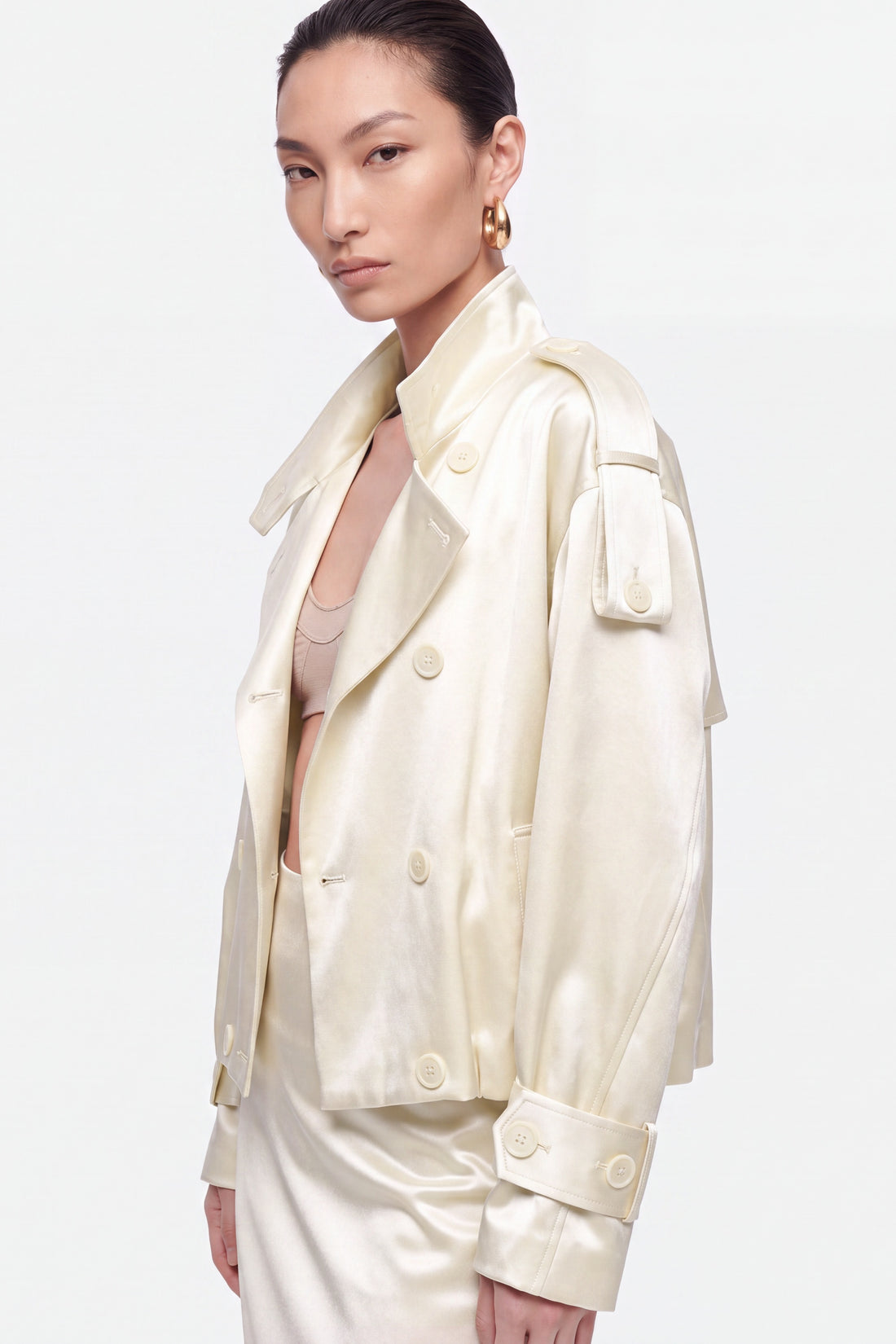 Oversized Double-Breasted Trench Coat