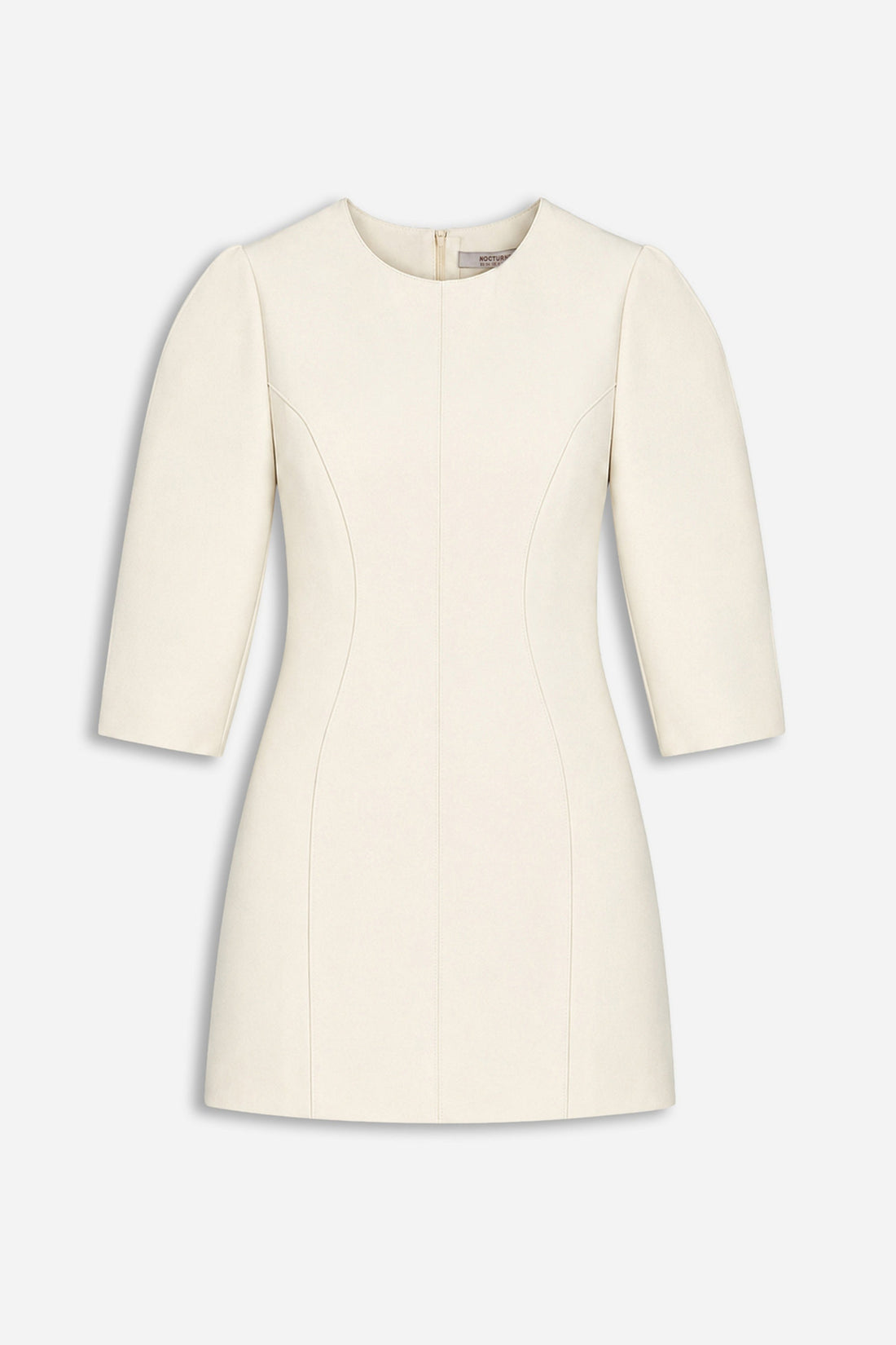 Balloon Sleeve Seam Detail Mini Dress
