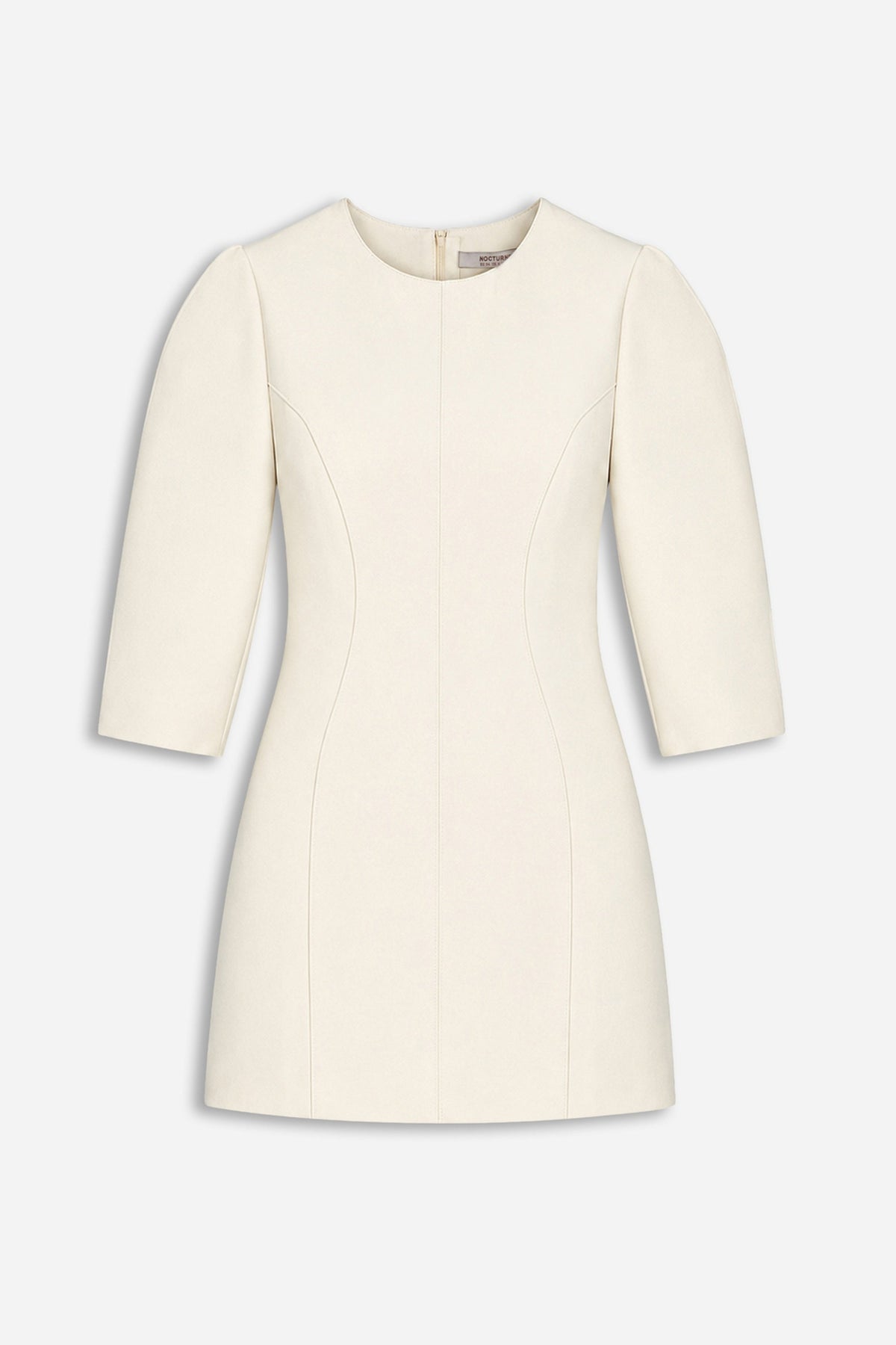 Balloon Sleeve Seam Detail Mini Dress