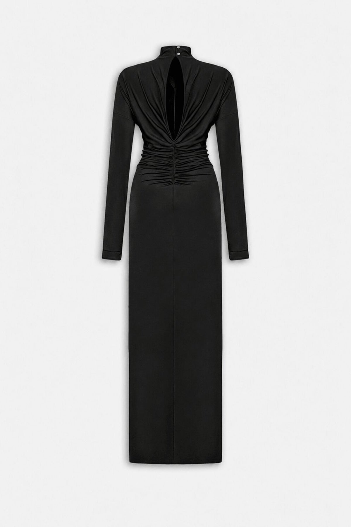 Stone Detail Draped Maxi Dress