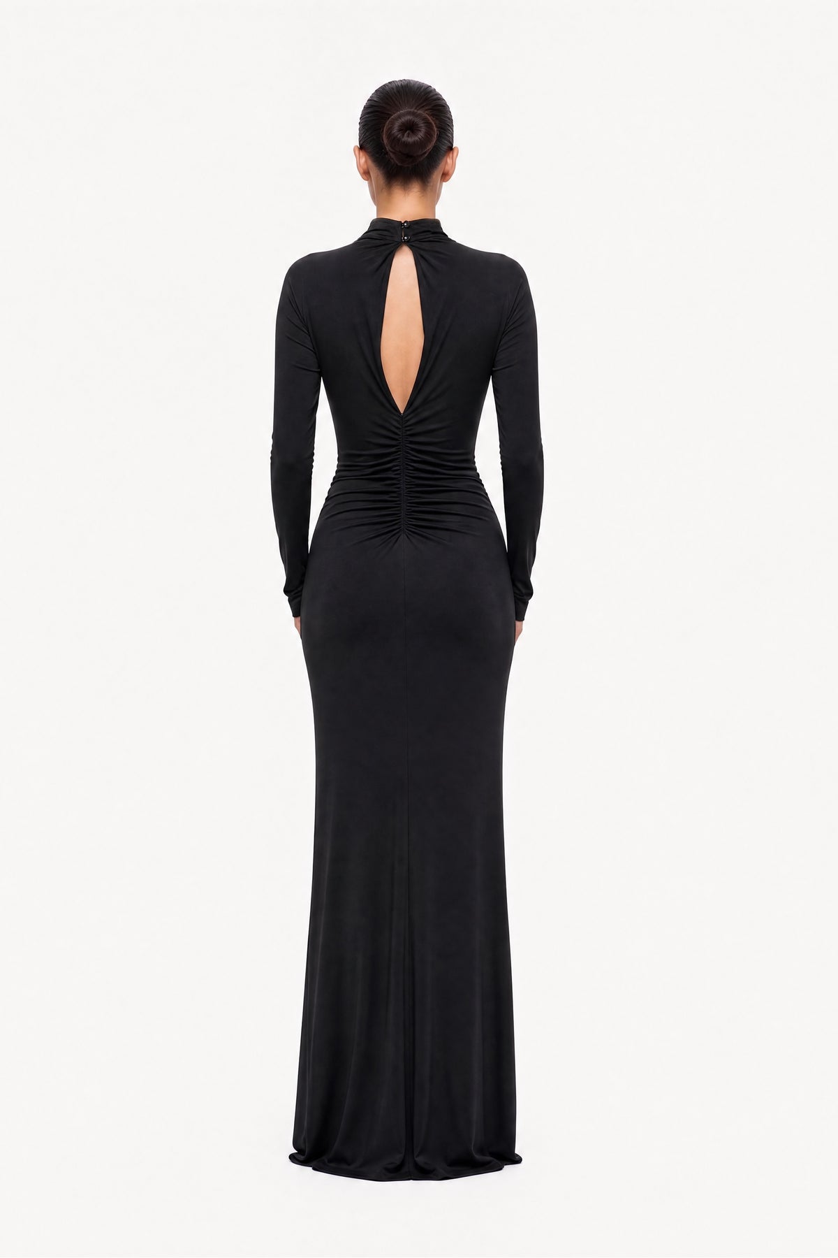 Stone Detail Draped Maxi Dress