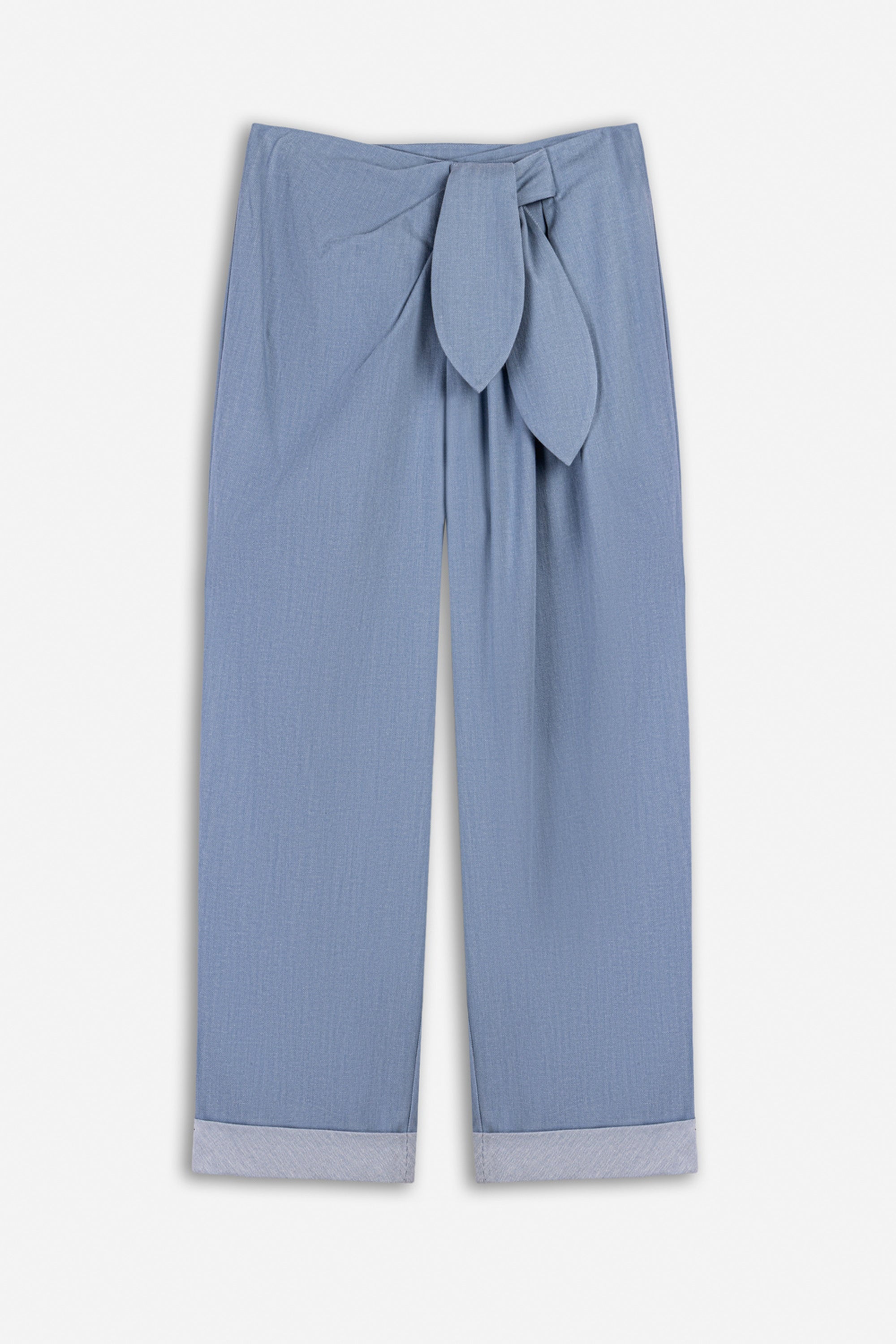 Tie Detail Pleated Trousers