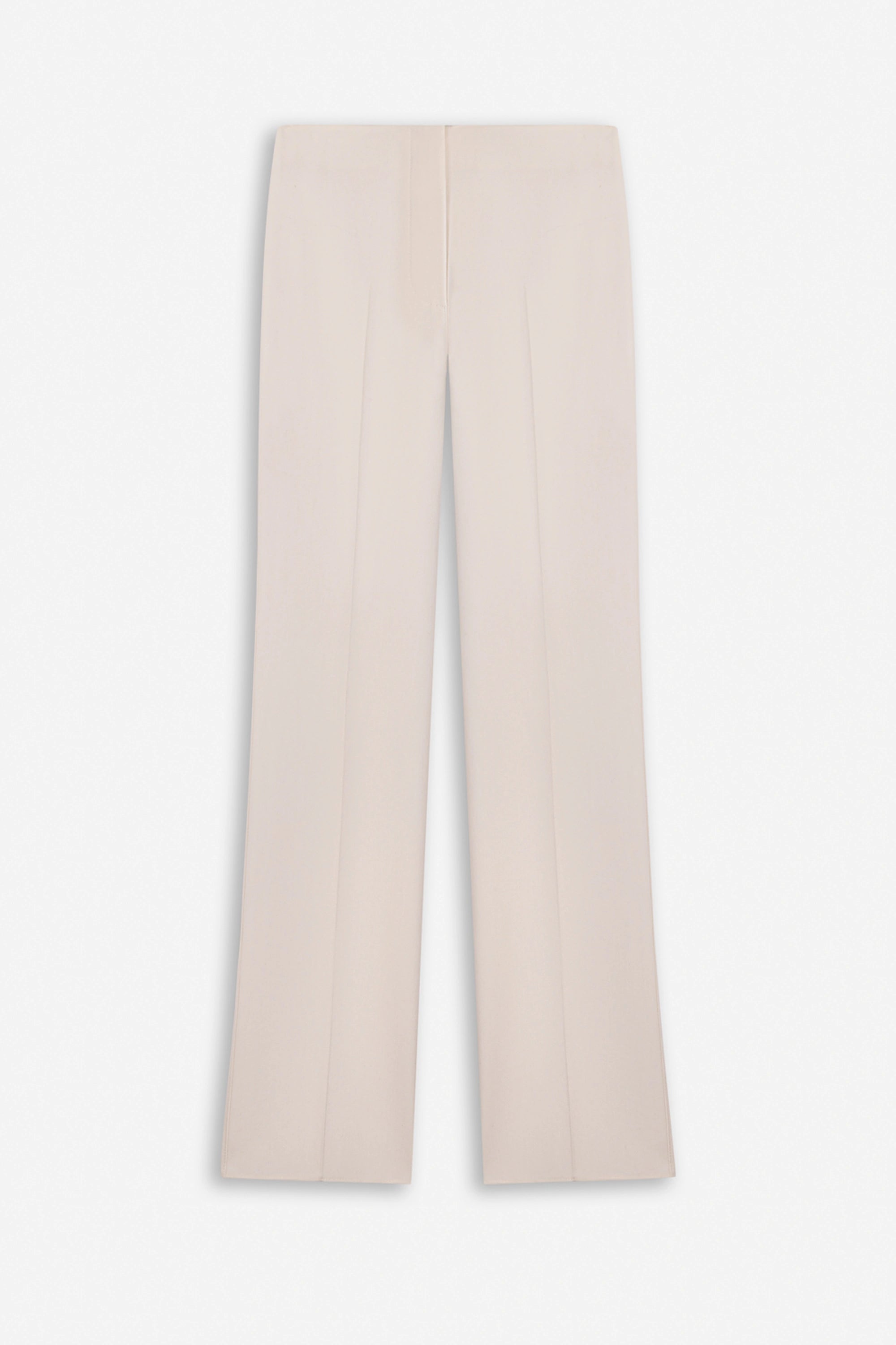High-Waist Slit-Hem Trousers